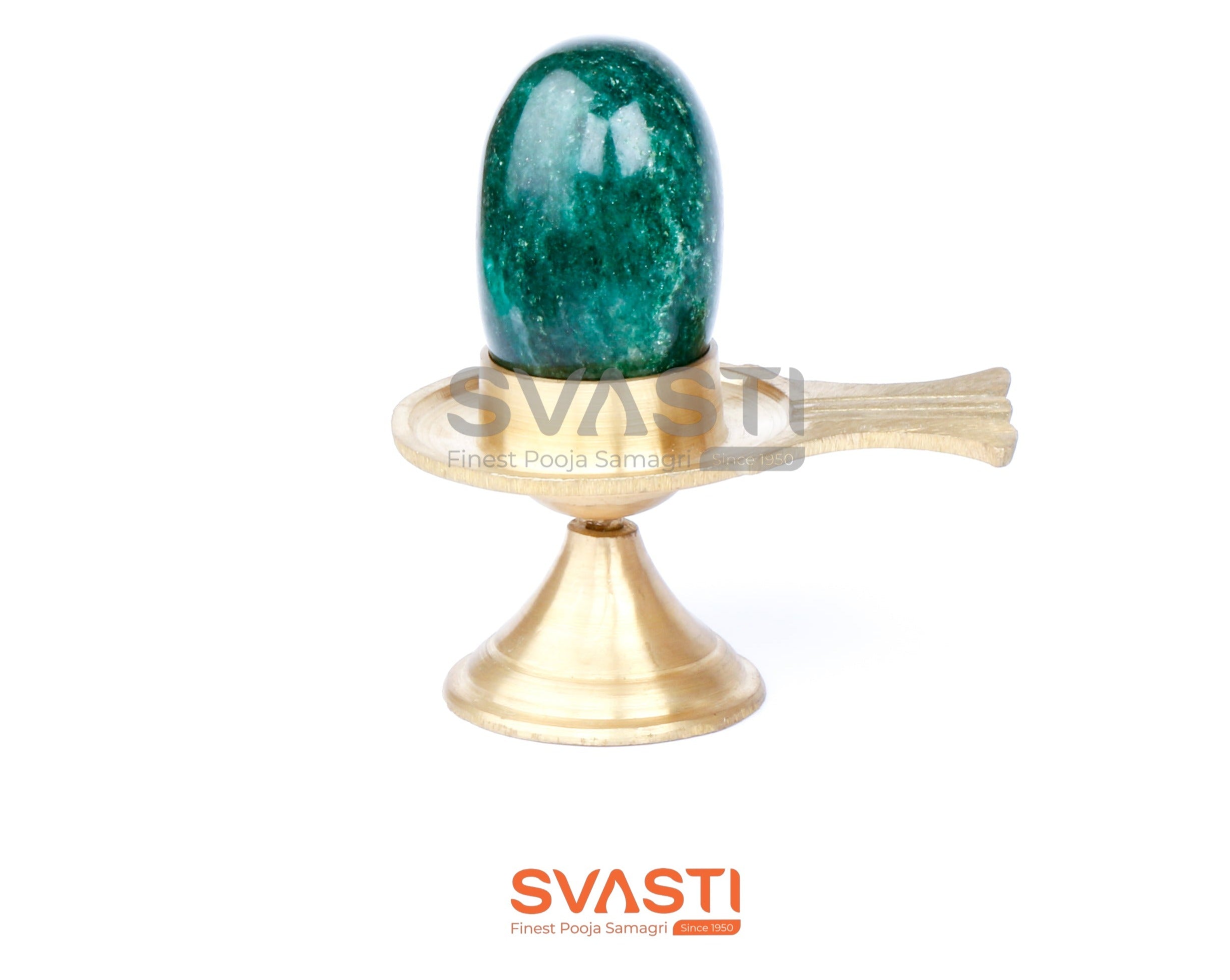 Brass Panivatam with Jade Ban Lingam