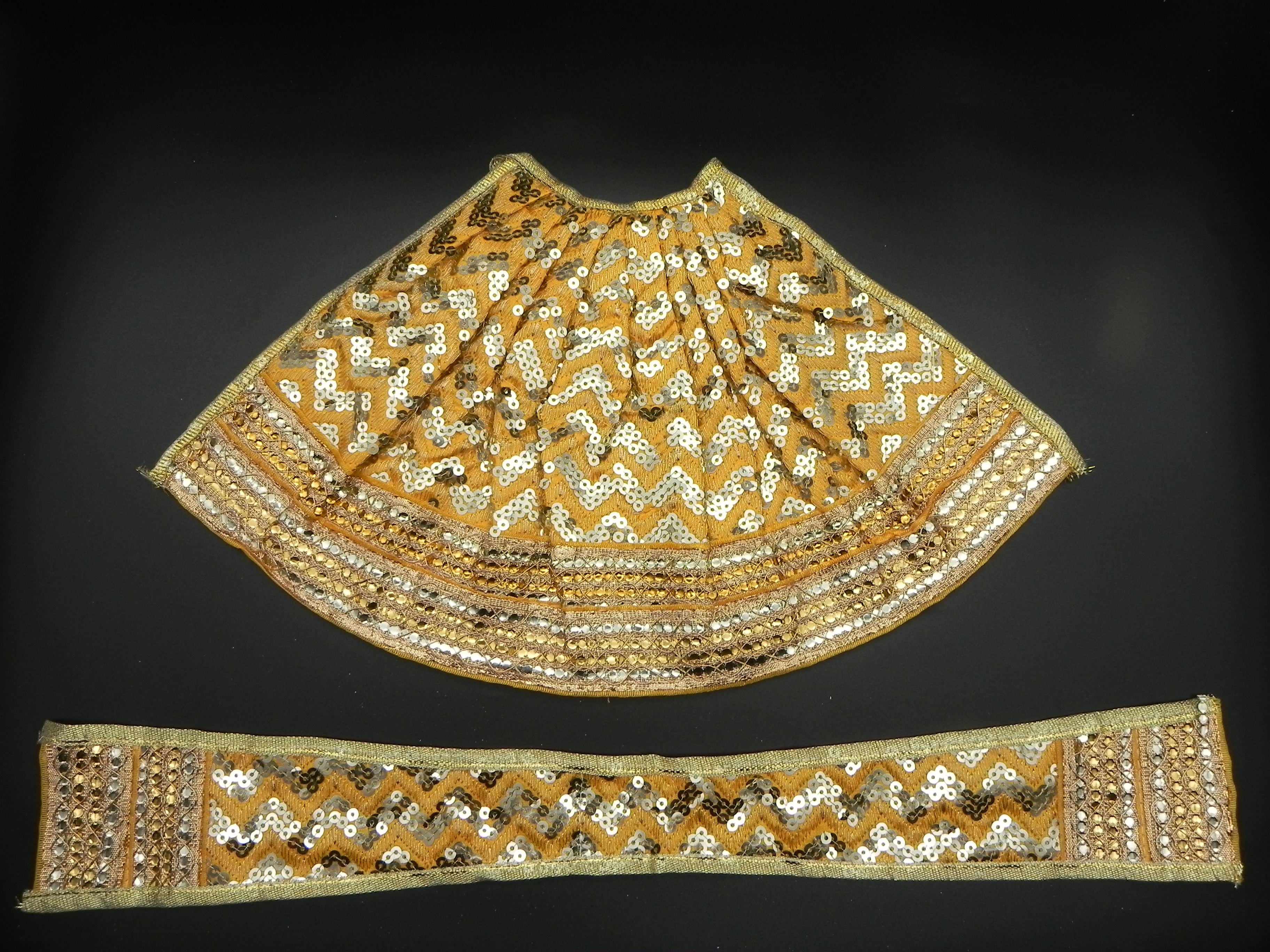 Mirror Design Lehenga and Patka Set Height-8 inch