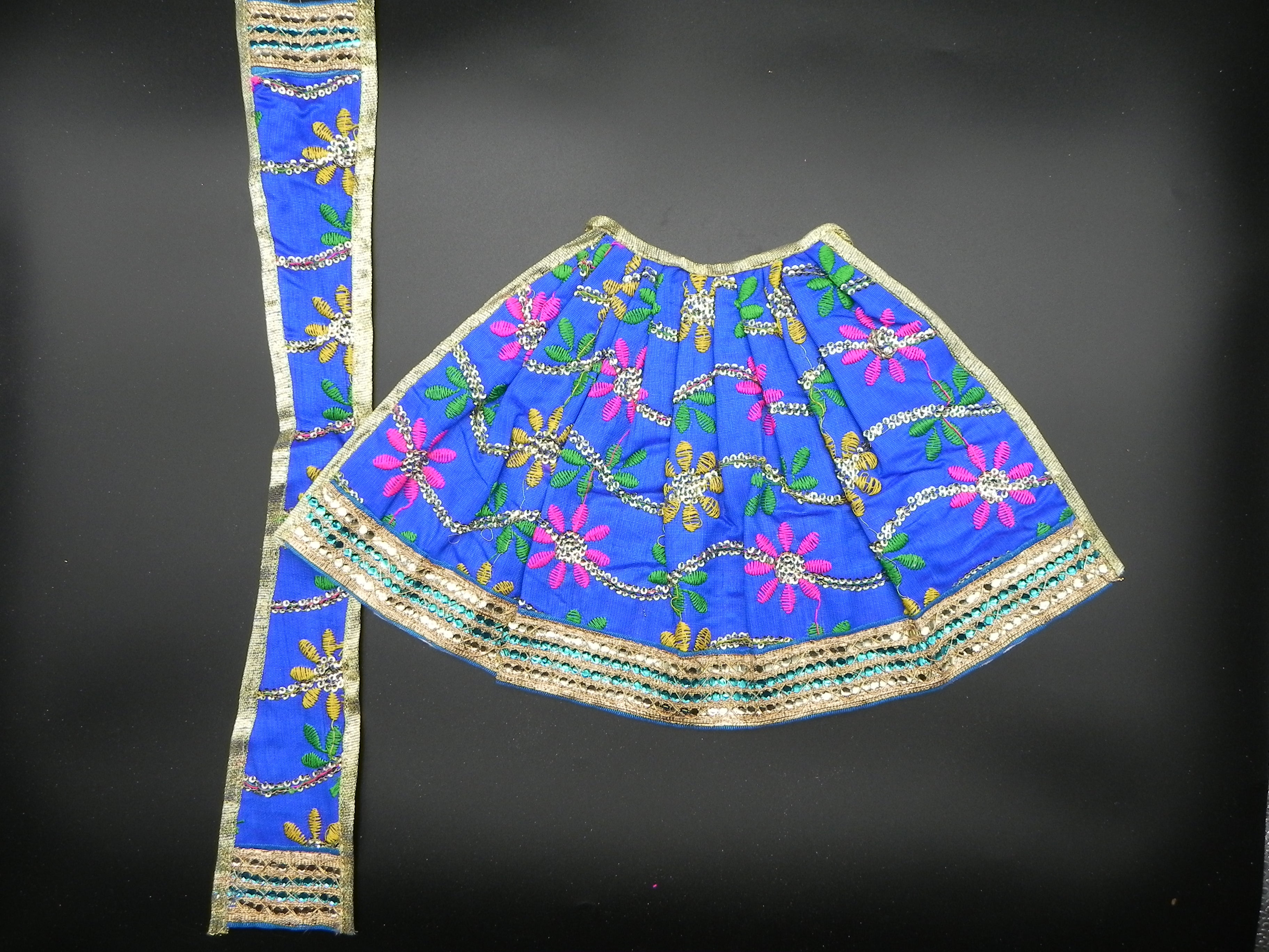 Flower Design Lehenga and Patka Set  Height - 8 inch