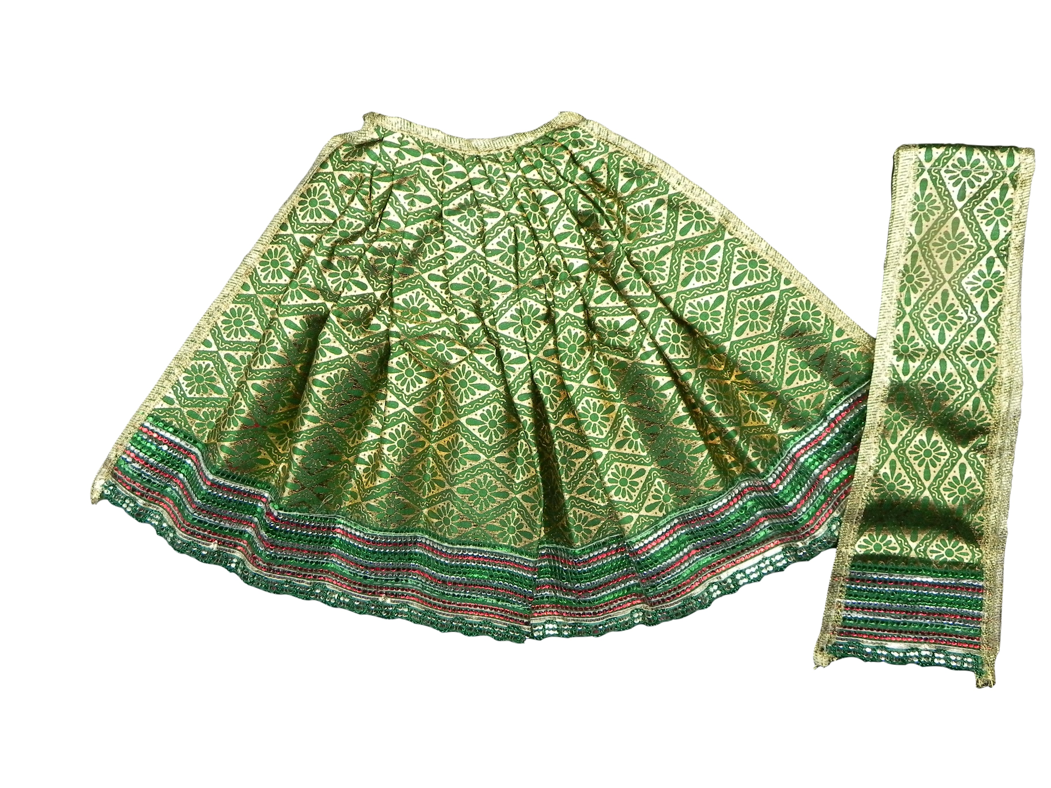 Lehenga and Patka set Height-9 inch