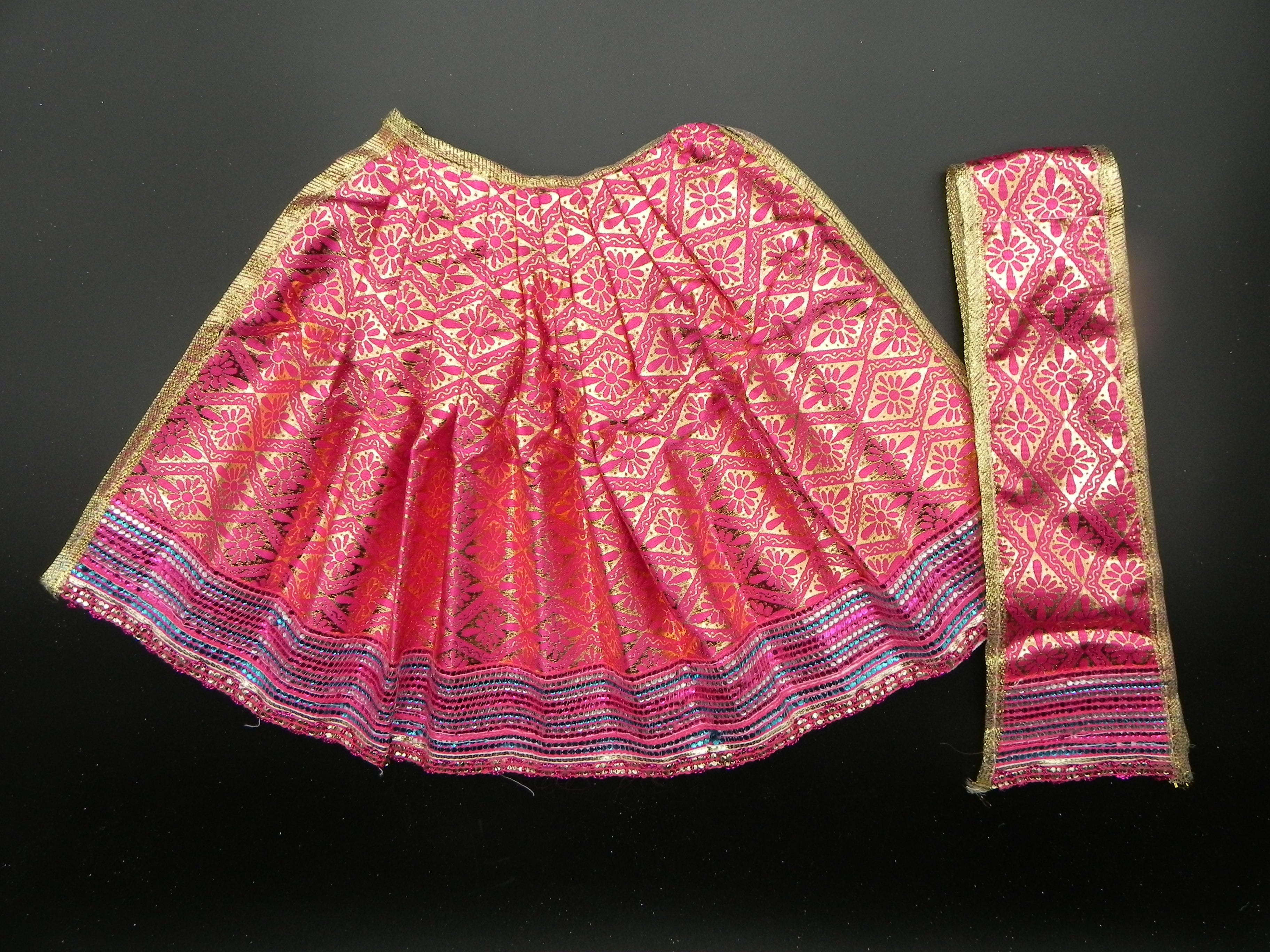 Lehenga and Patka set Height-9 inch