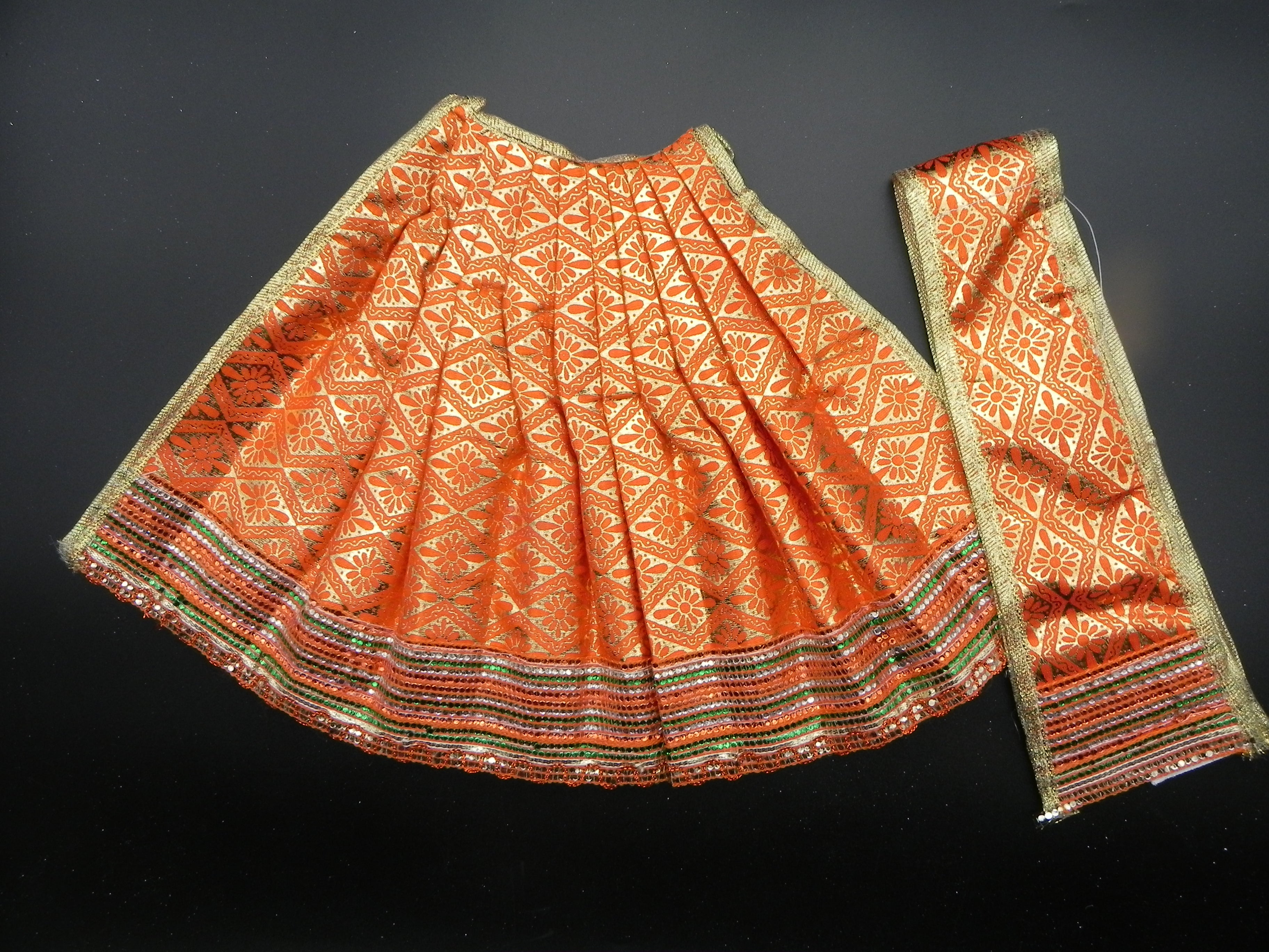 Lehenga and Patka set Height-9 inch