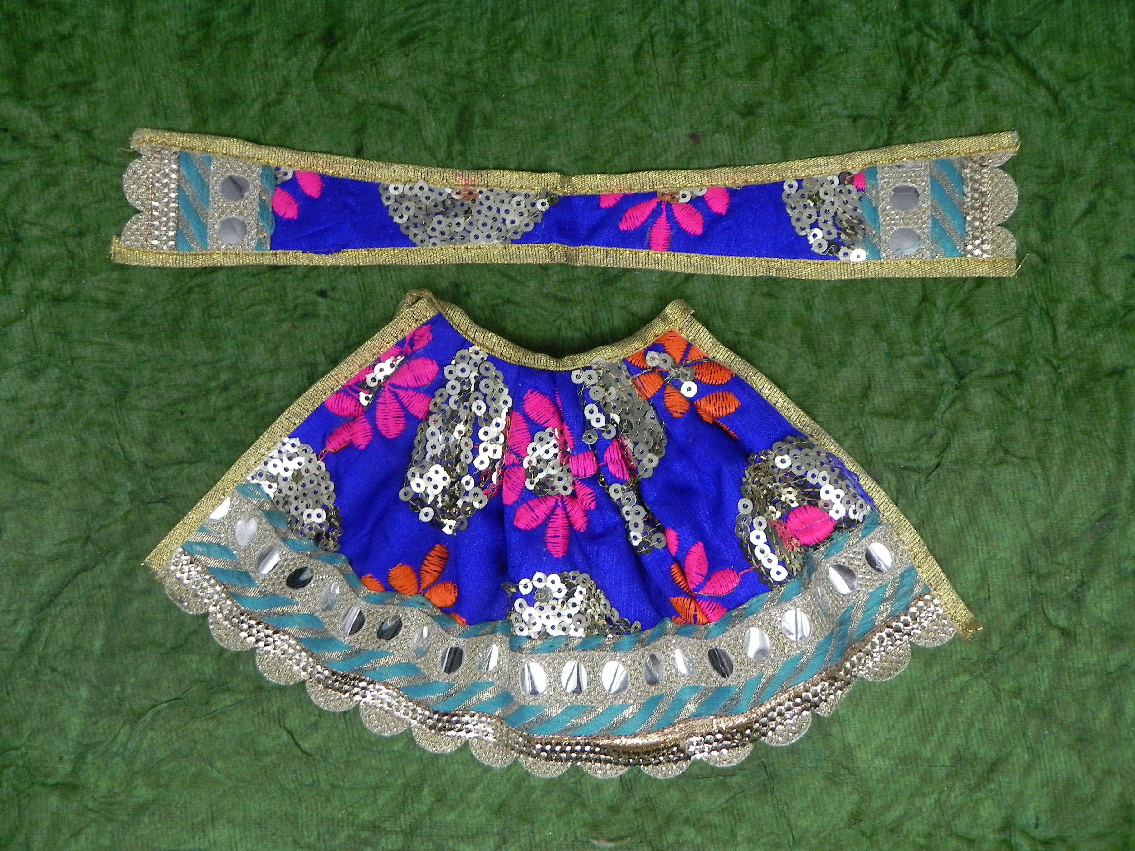 Flower Design with Chamki Lehenga and Patka Height - 8 inch