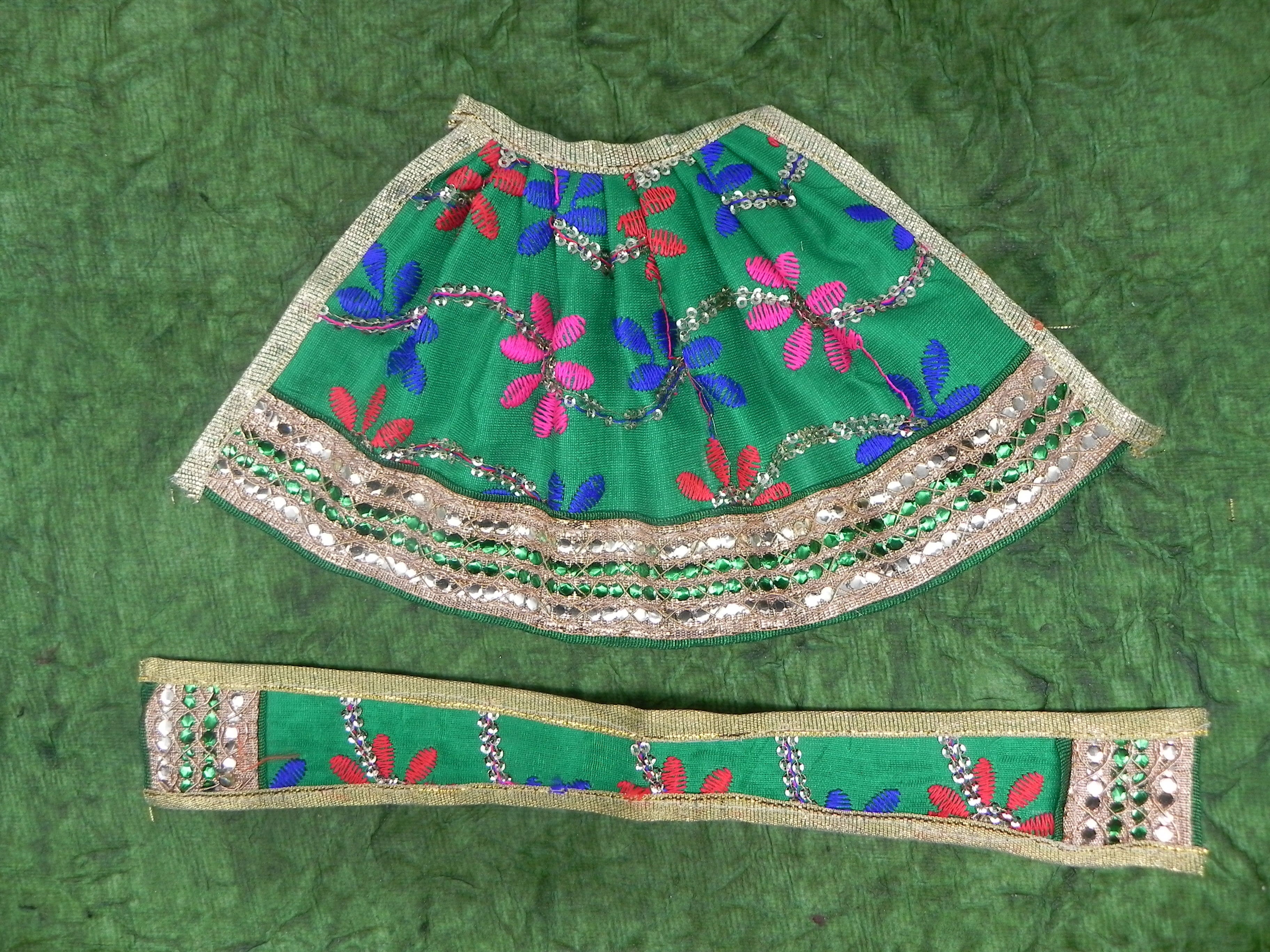Flower Design Lehenga and Patka Set Height - 5 inch