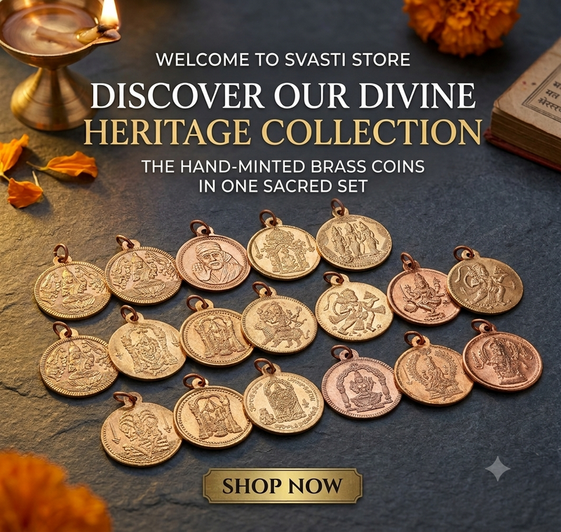 Divine Brass Coin and Bracelet Set – Hand-Minted Heritage Collection