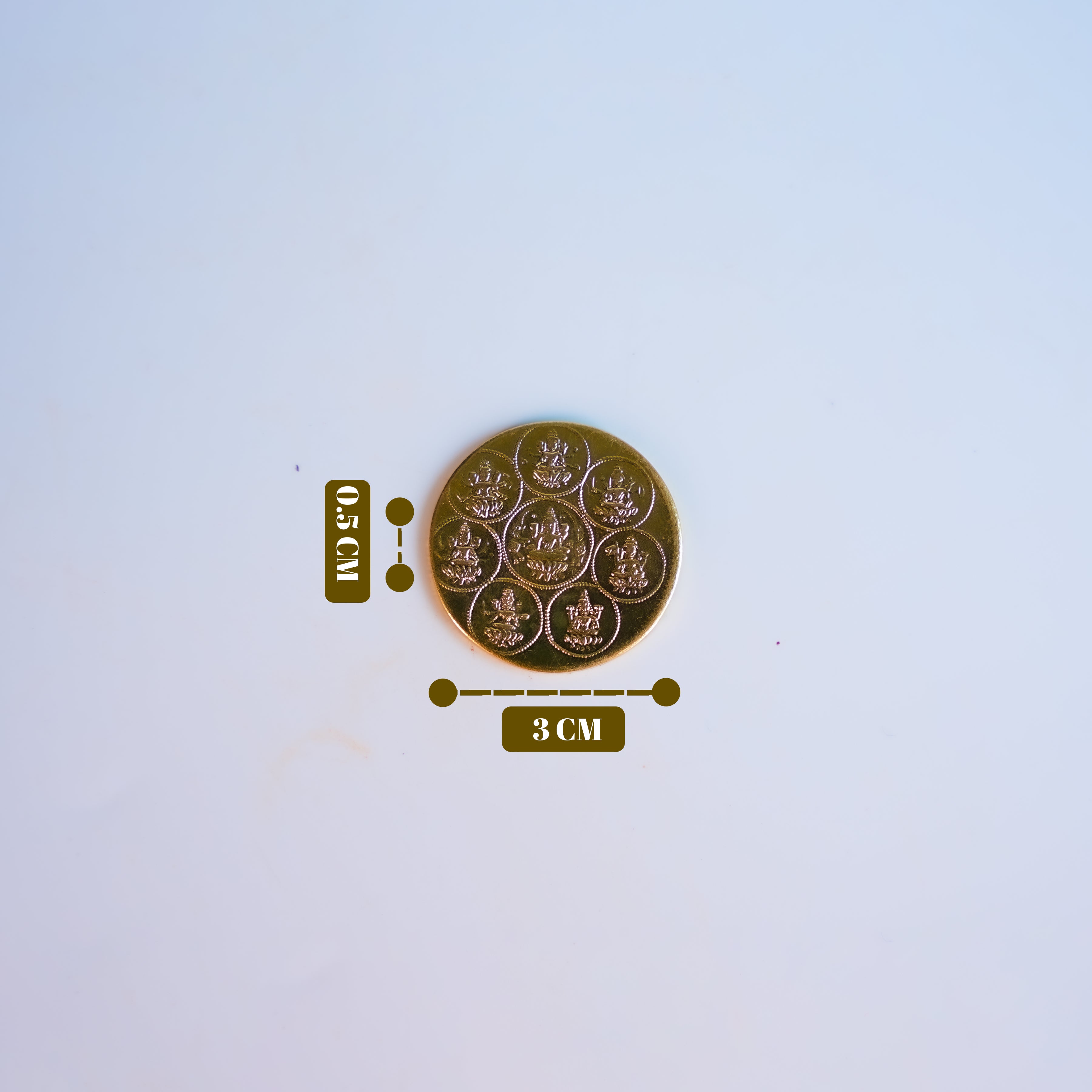 Ashtalakshmi Sacred Gold Coins – Pack of 10  (2.5 cm)