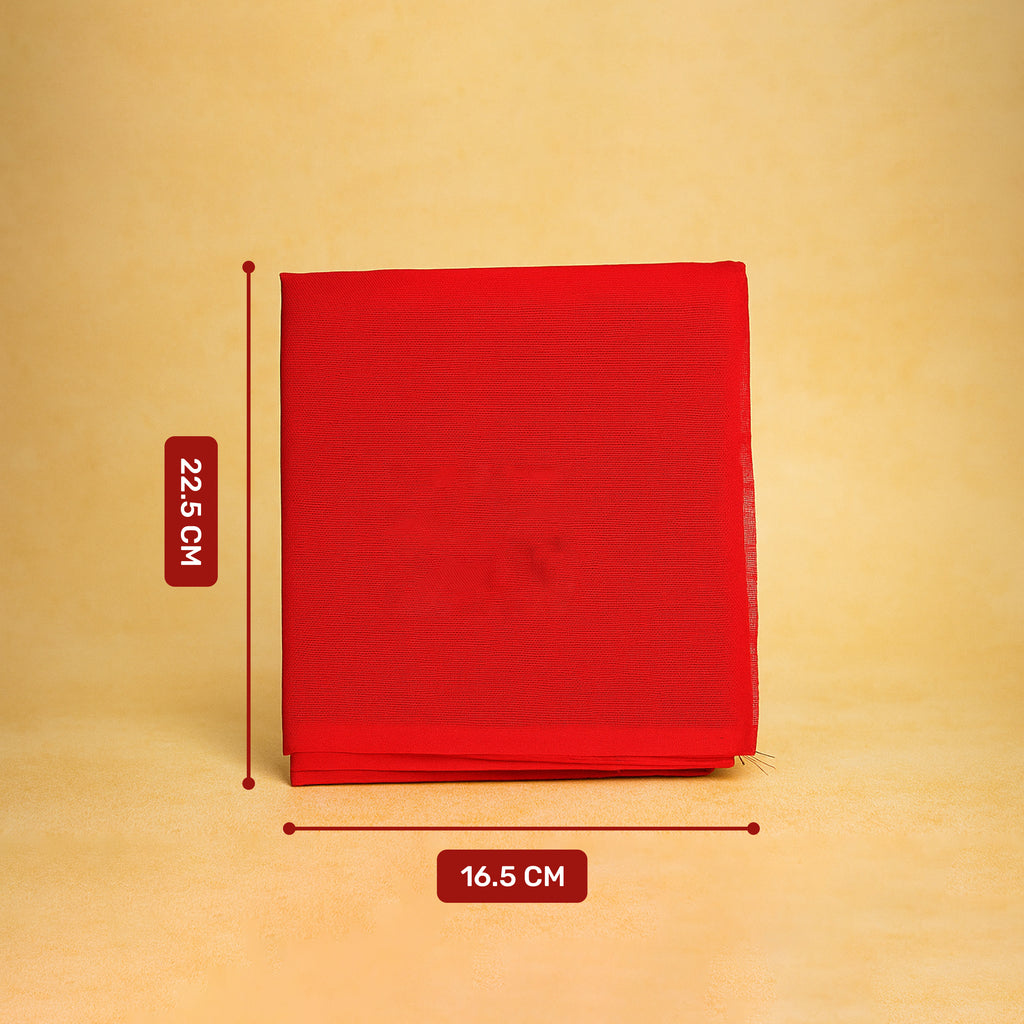 Pure Cotton Red Altar Cloth (100 x 55 cm, 1 pc)