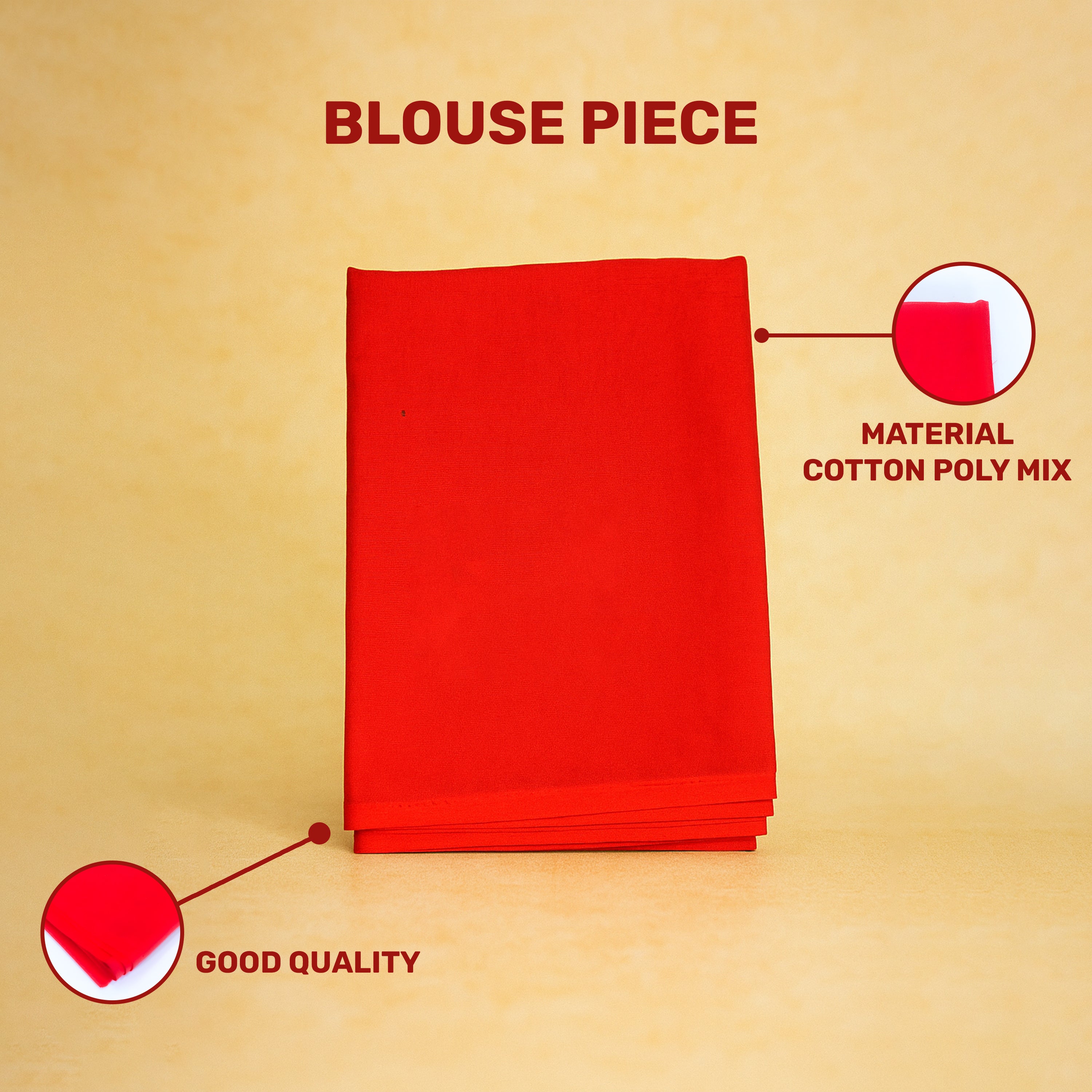 Pure Cotton Red Altar Cloth (100 x 55 cm, 1 pc)