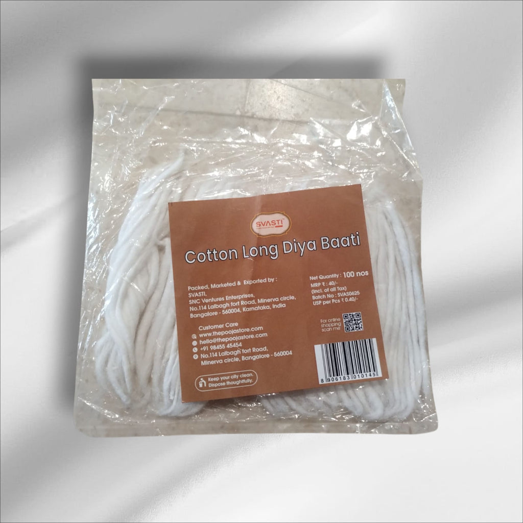Cotton Long Batti for Pooja