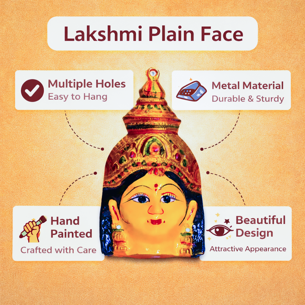 Lakshmi Plain Face Idol for Varalakshmi Pooja