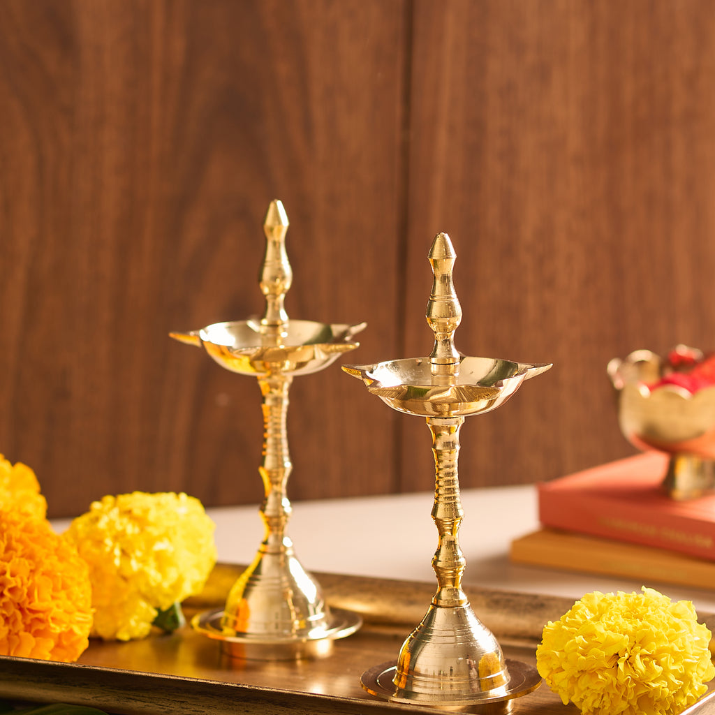 Brass Panchdeepa Vilakku( 2 pc).