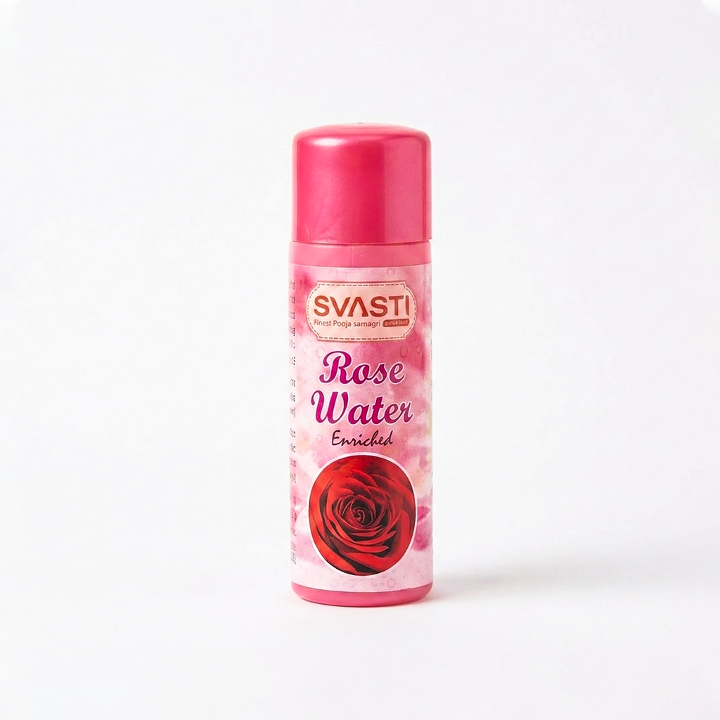 Macro view focusing on the vivid crimson red rose blossom graphic positioned at the lower base of the product label wrapper.