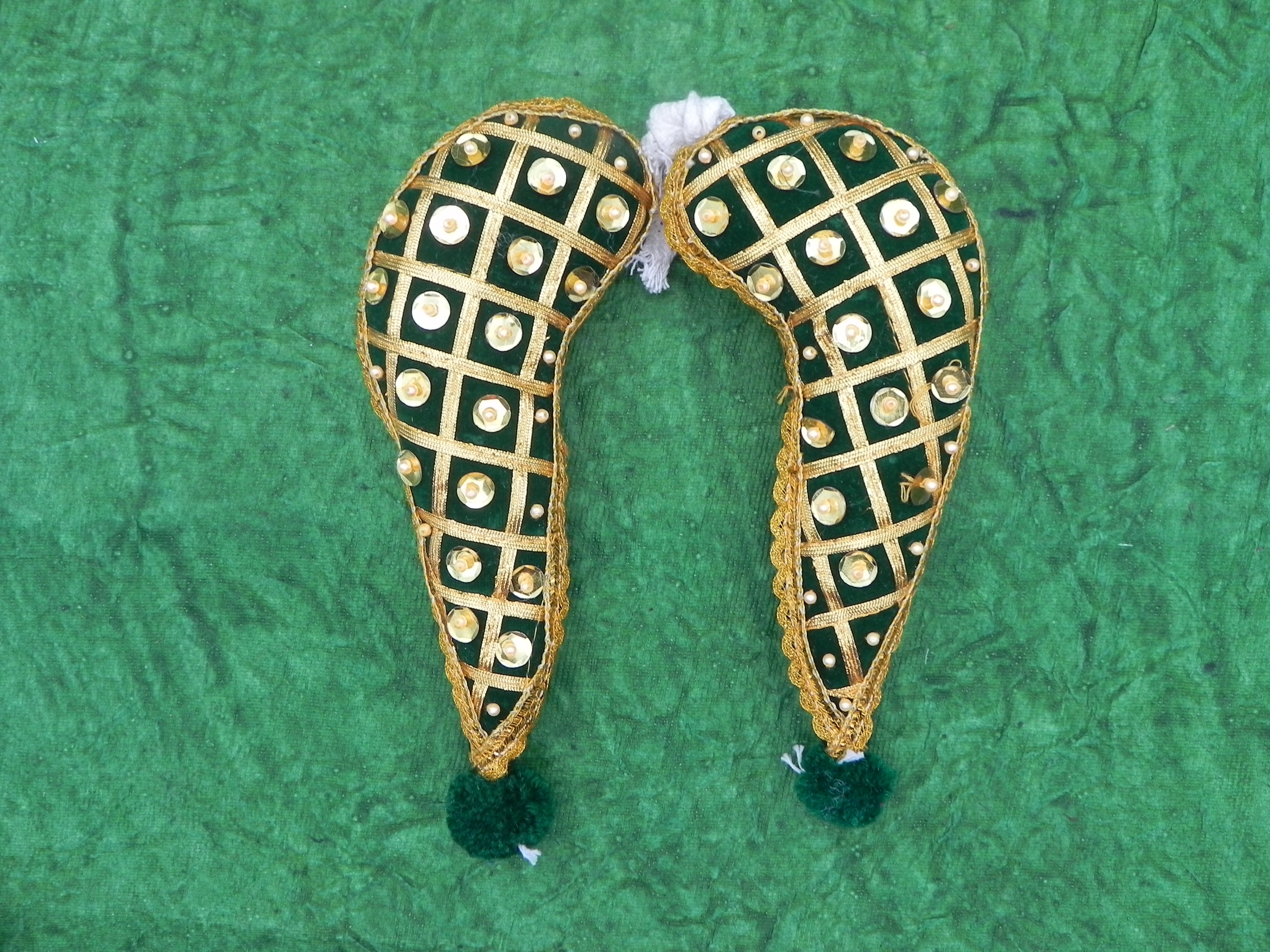 Grand Velvet Tomala Pair for Deity Altar Side Decoration - 18 Inch
