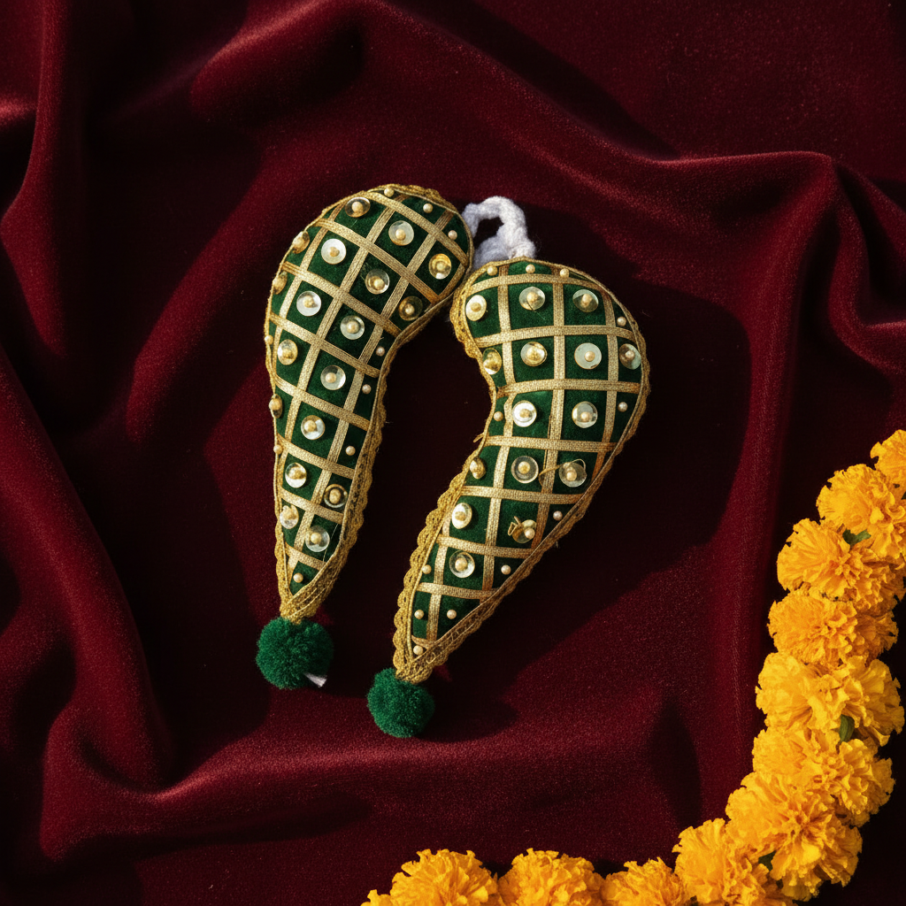 Traditional  Tomala Pair for Deity Side Adornment - 6 Inch
