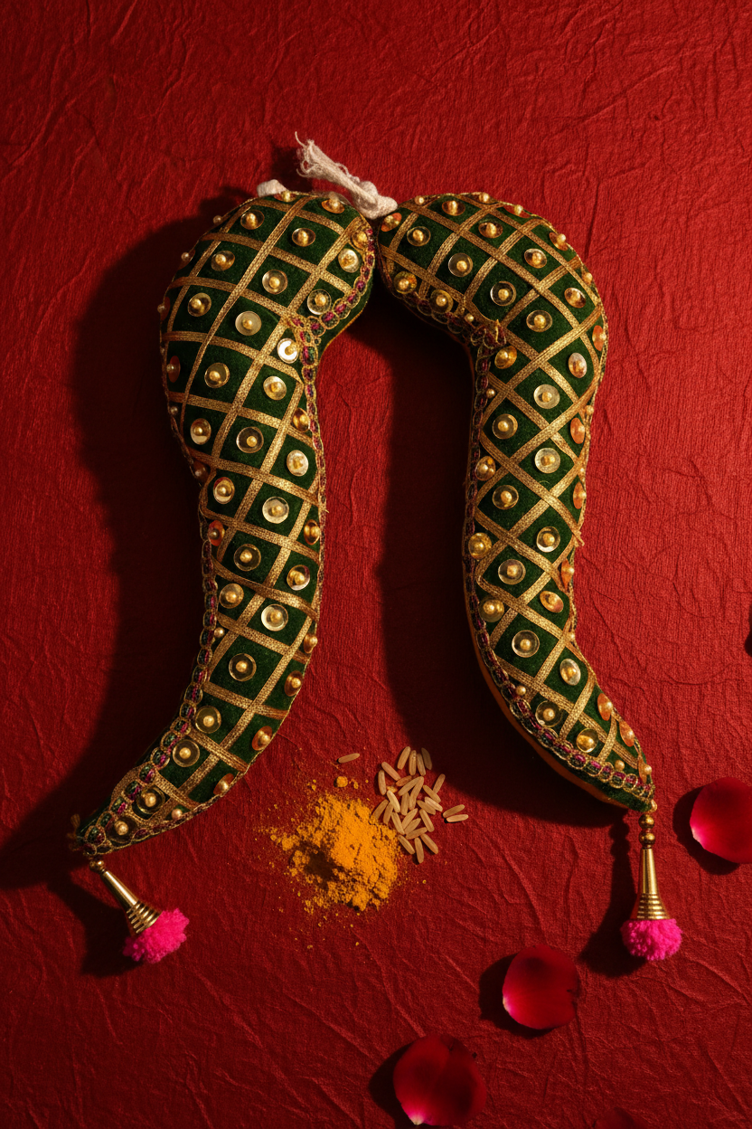 Tomala Pair for Deity Side Decoration - 9 Inch