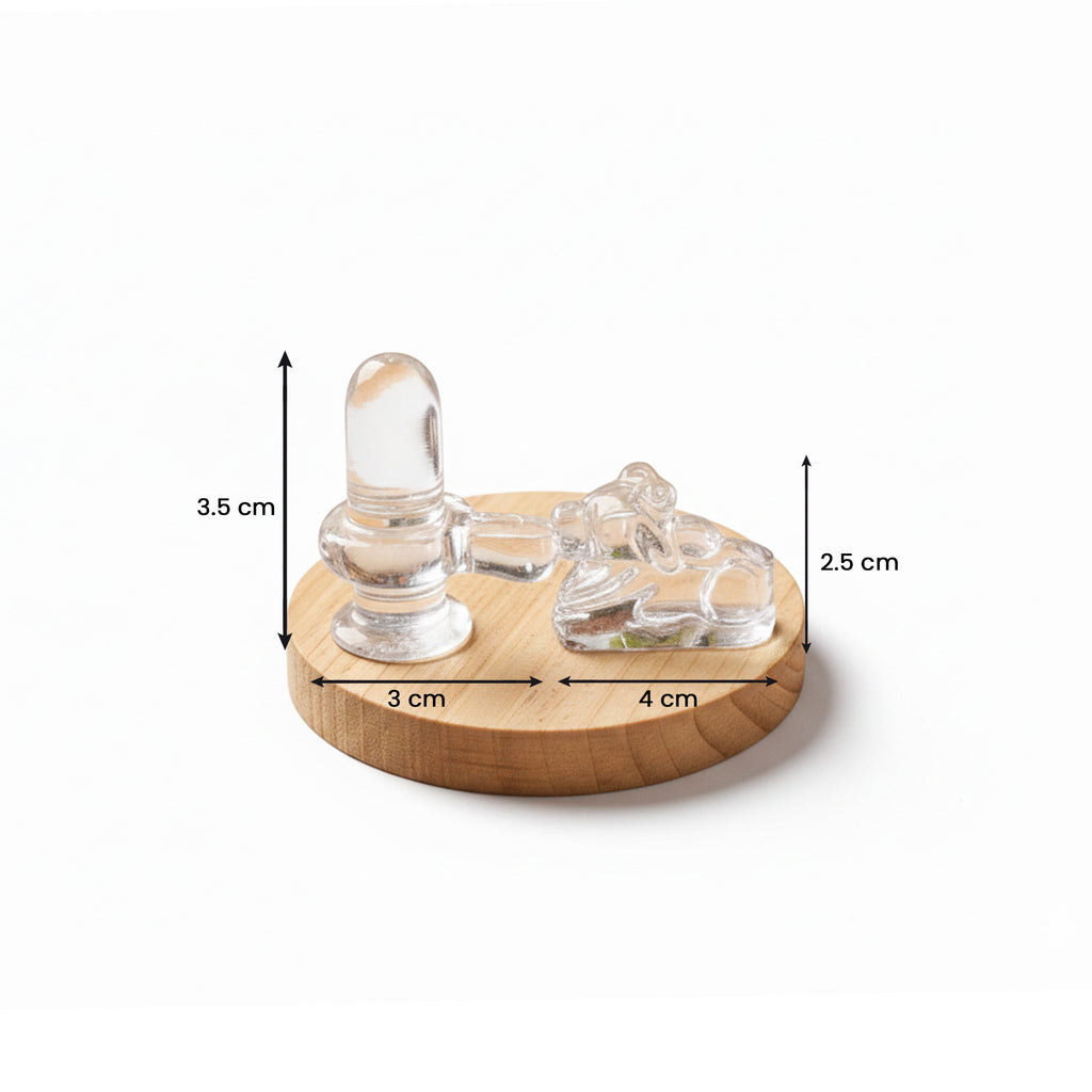 Spatika Linga and Nandi Set