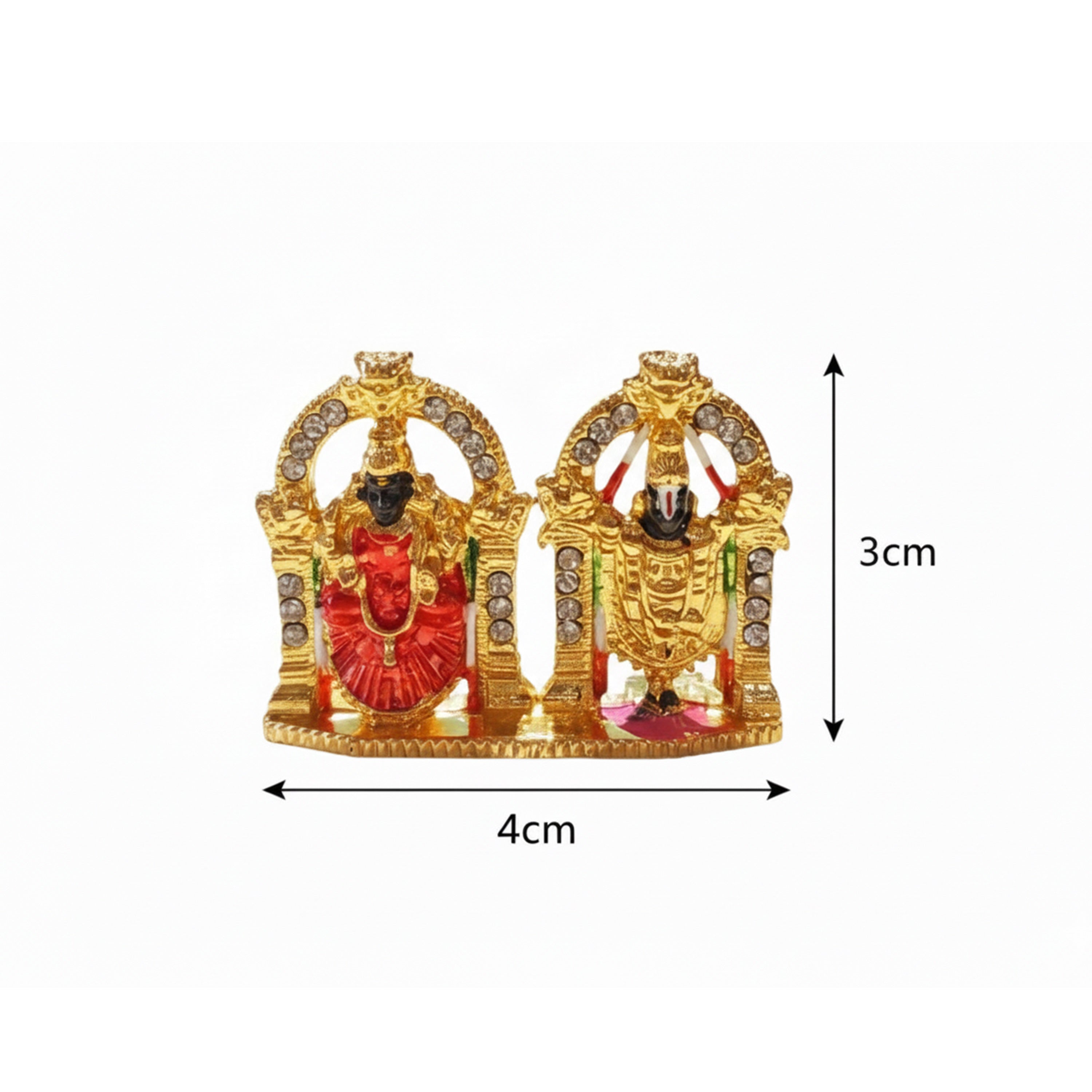 Golden Lakshmi Balaji Car Dashboard Idol