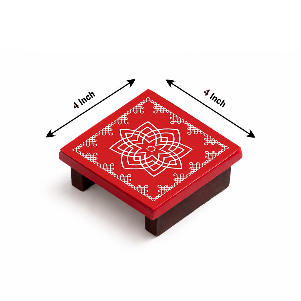 Small Red Pooja Peeta