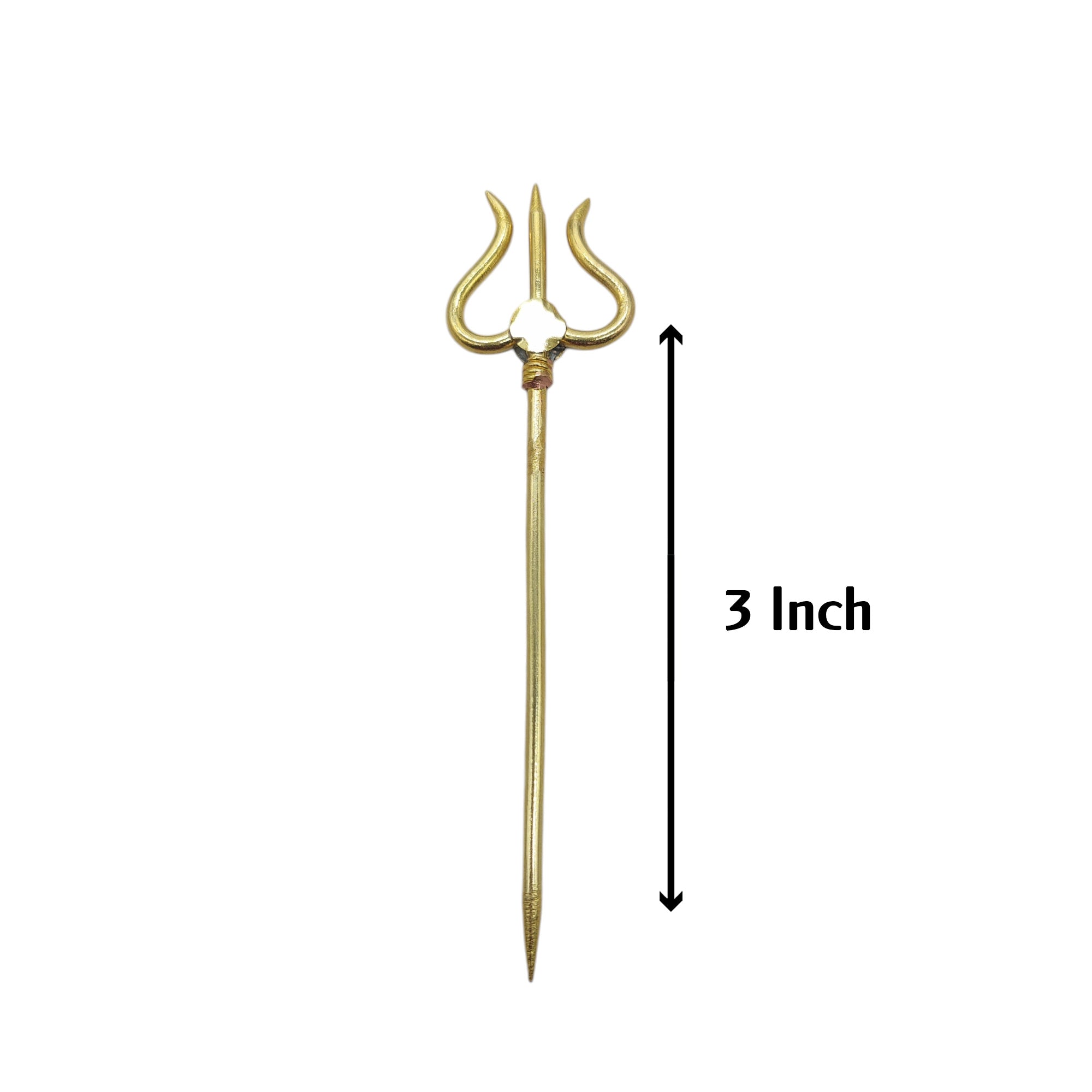 Premium Gold-Plated Trishul for Pooja