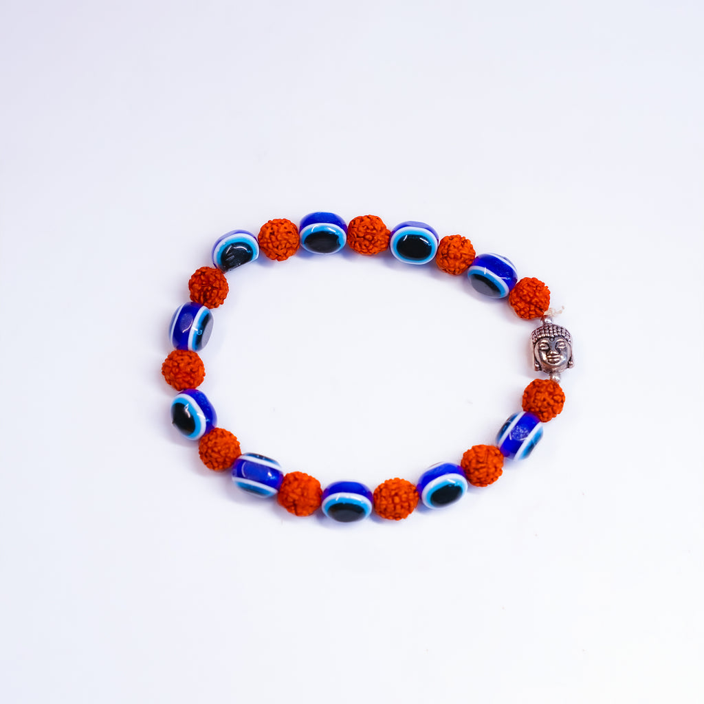 Rudraksha and Evil Eye Bracelet