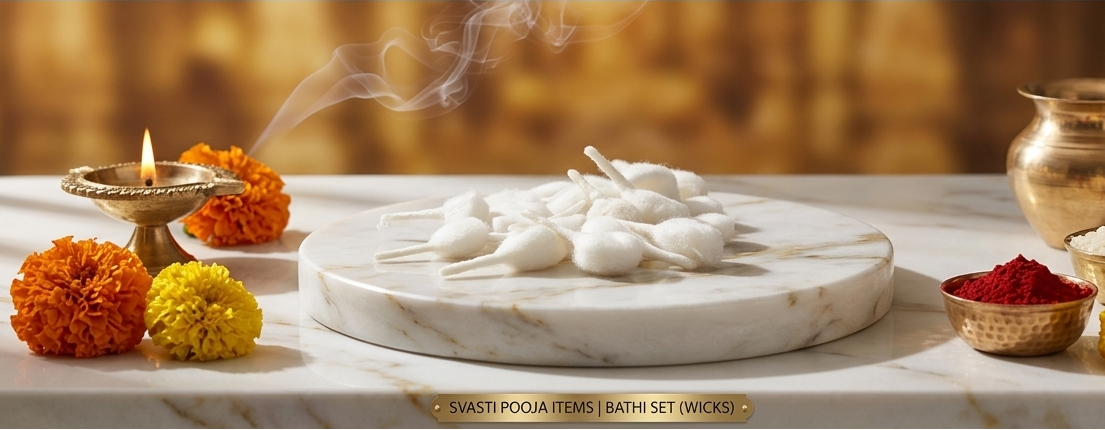 Pure Cotton Wicks (Budde Bathi) – 100g Premium Pack