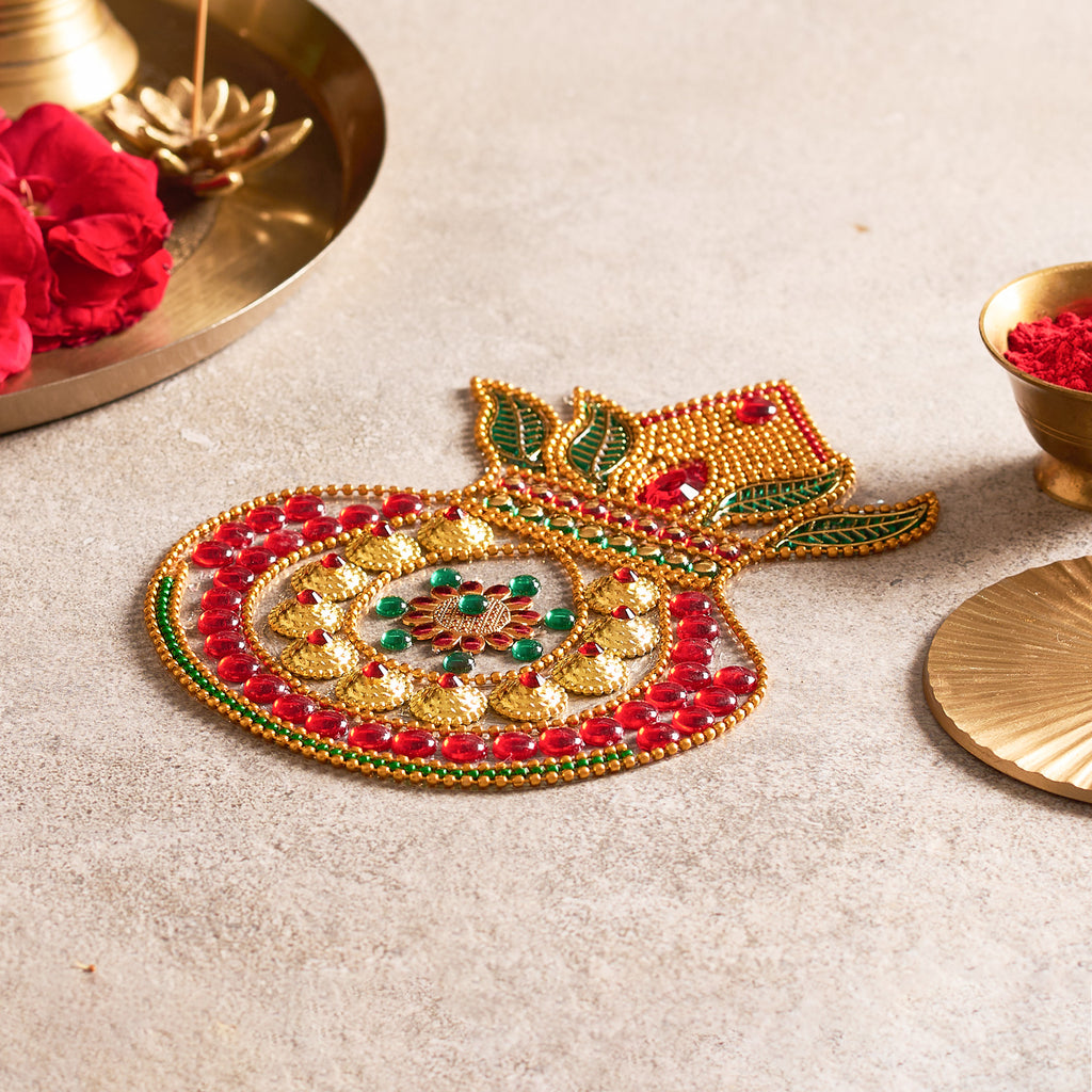 Handcrafted Kalash Rangoli Sticker