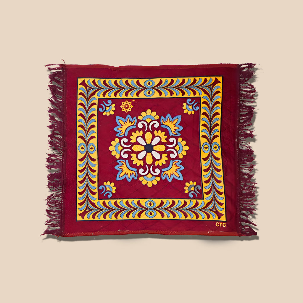 Red Velvet Pooja Aasan Cloth