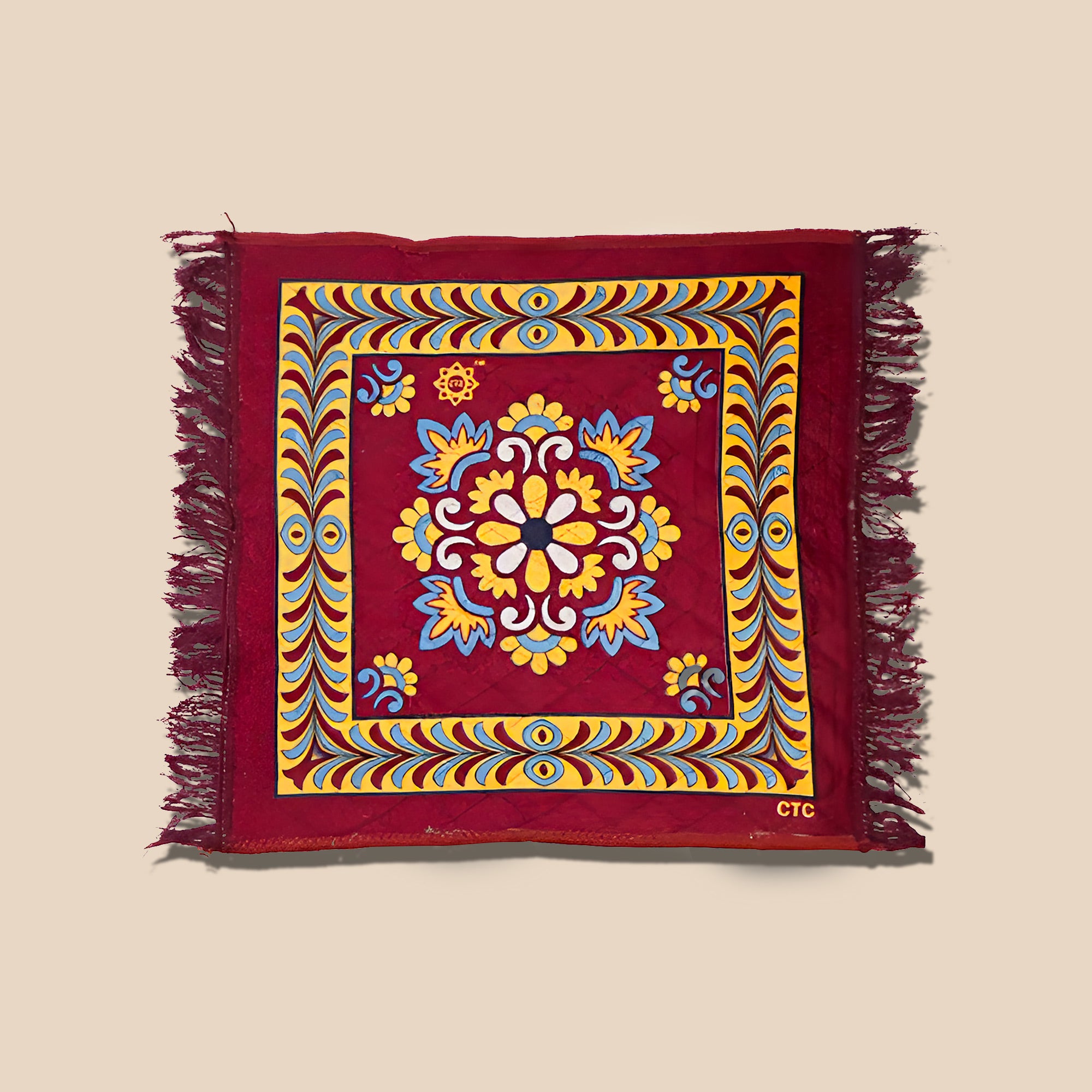 Red Velvet Pooja Aasan Cloth