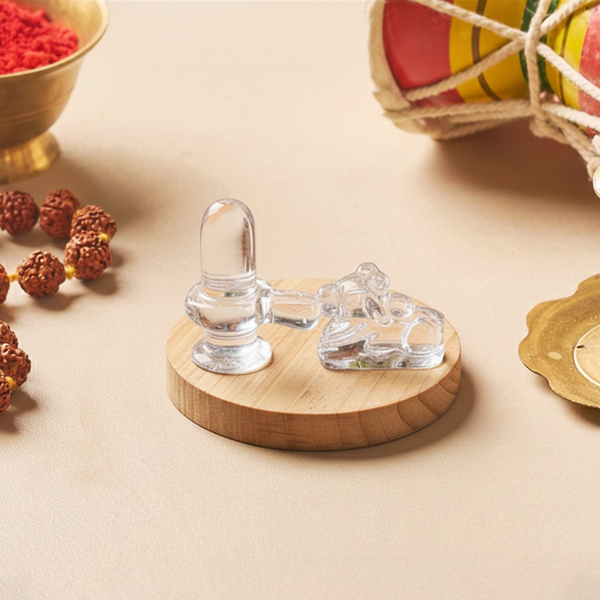 Spatika Linga and Nandi Set