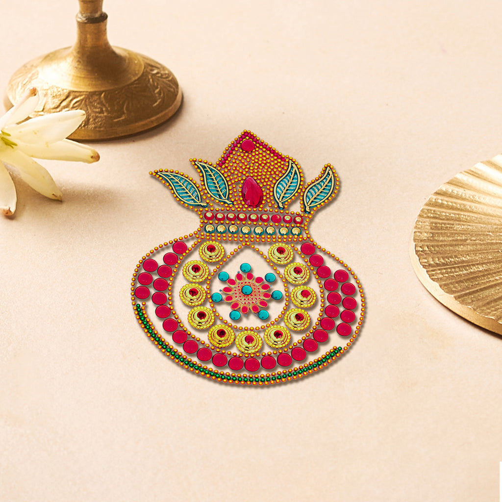 Handcrafted Kalash Rangoli Sticker