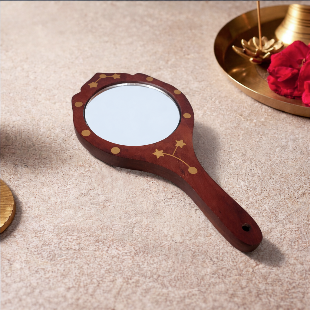 Wooden Hand Mirror