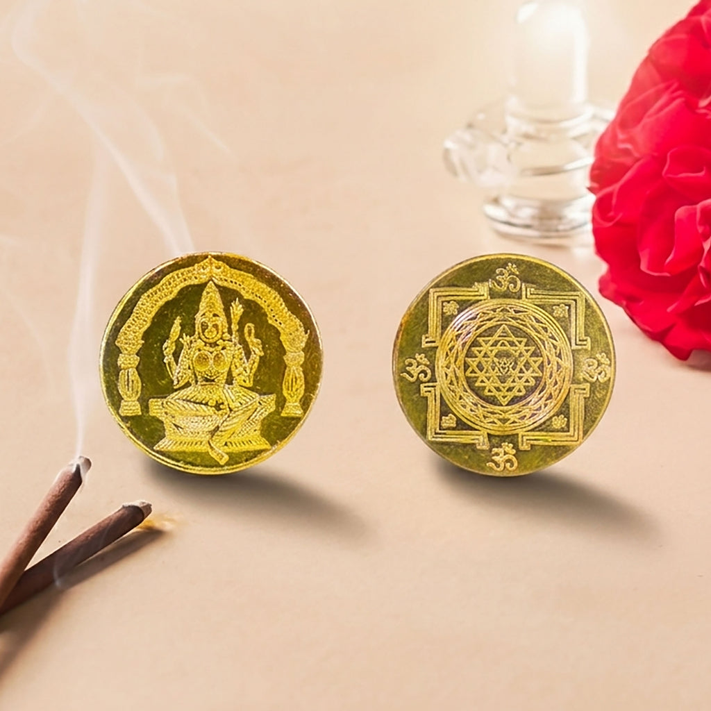 Holy Golden Deity Coin Sacred Elegance