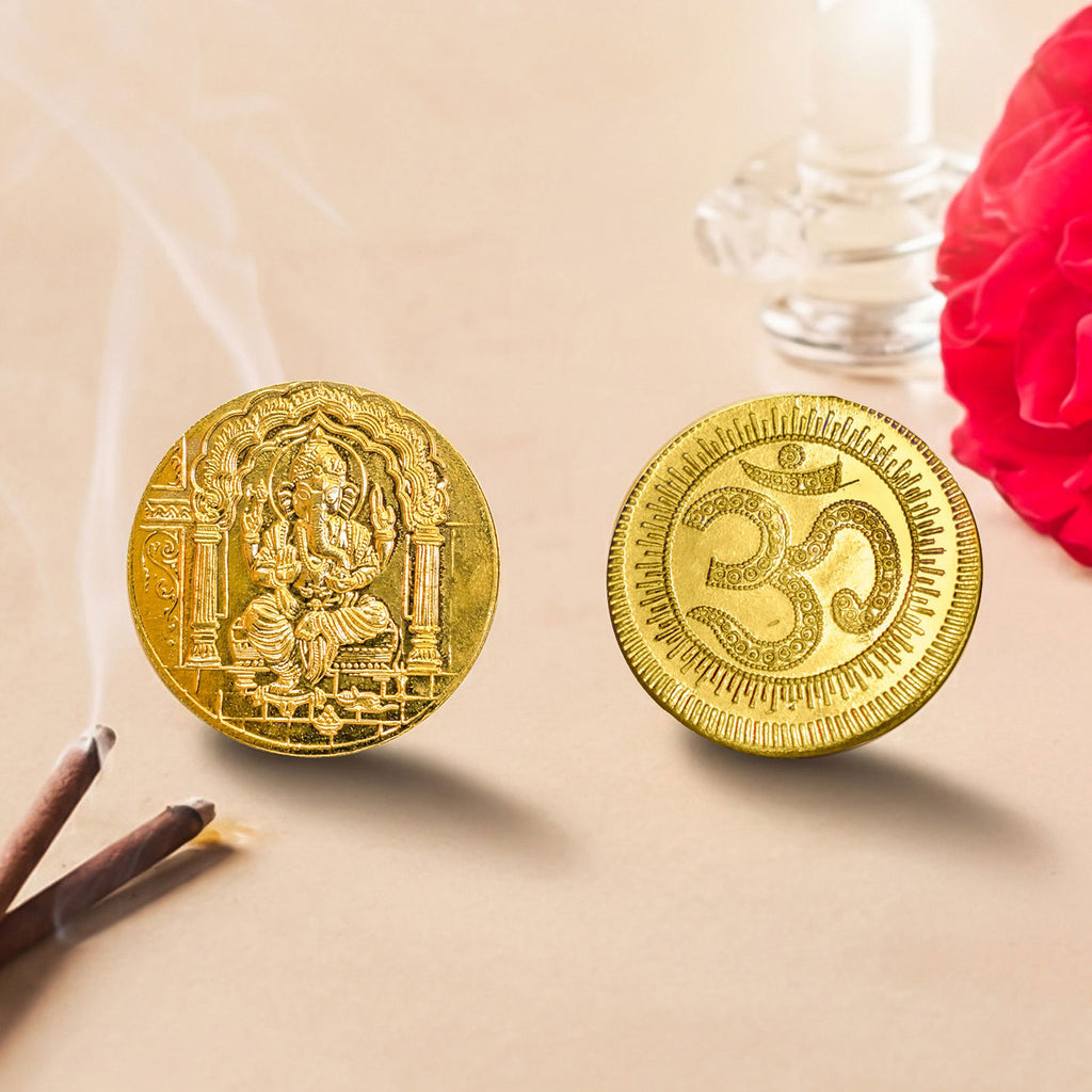 Holy Golden Deity Coin Sacred Elegance