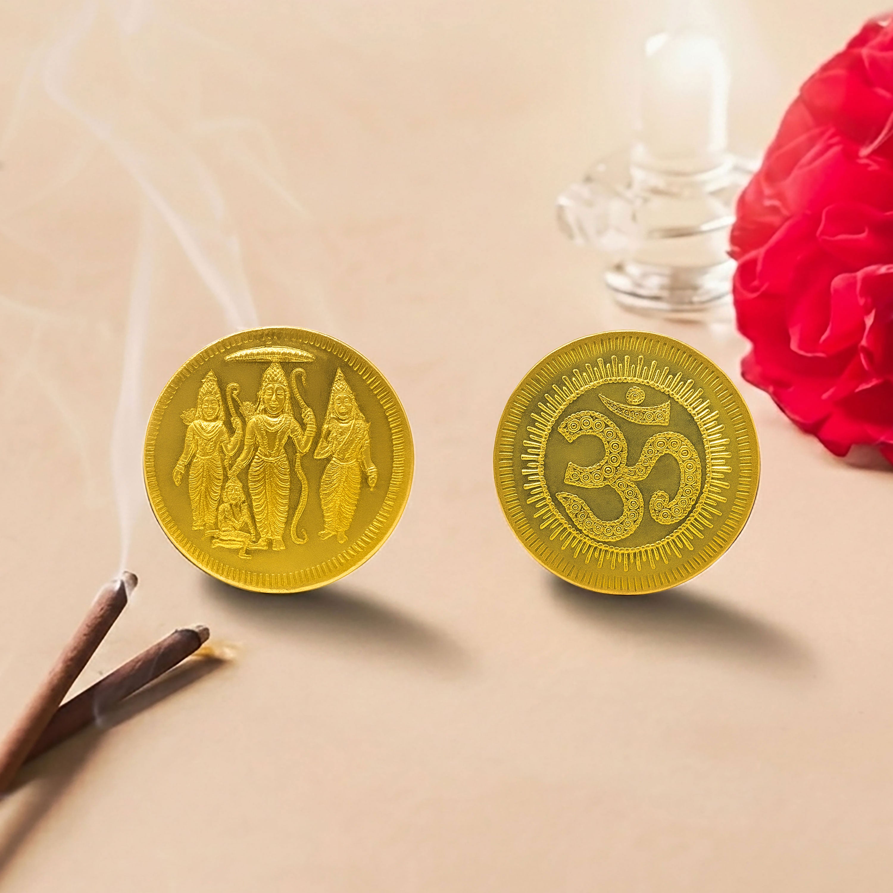 Holy Golden Deity Coin Sacred Elegance