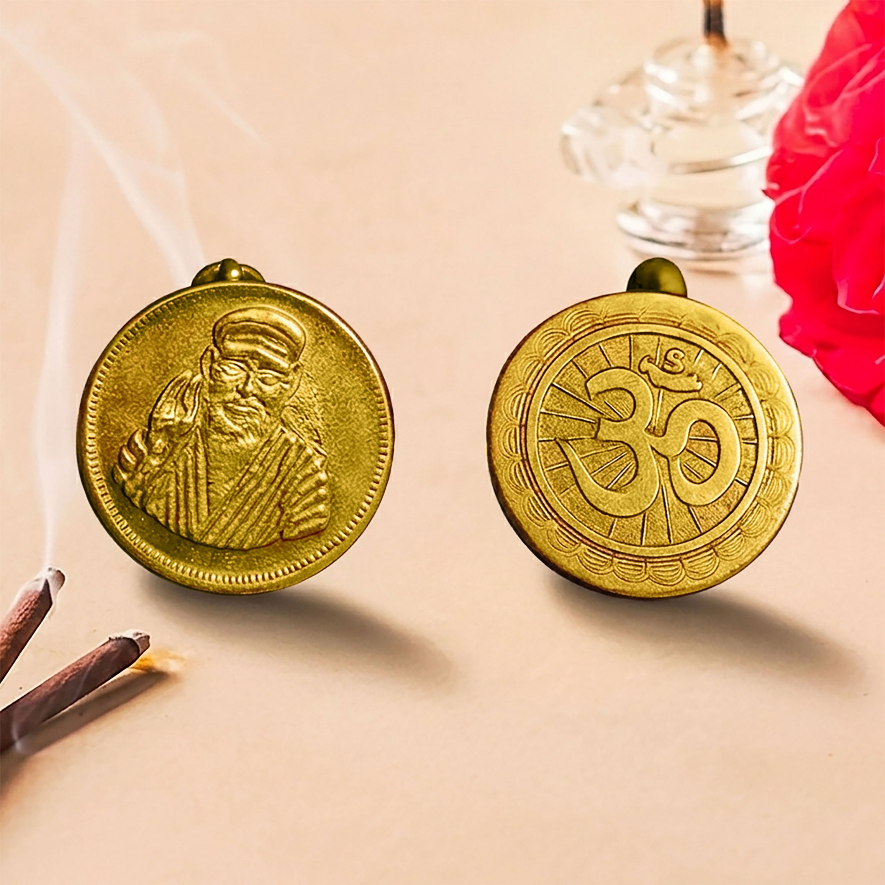 Holy Golden Deity Coin Sacred Elegance