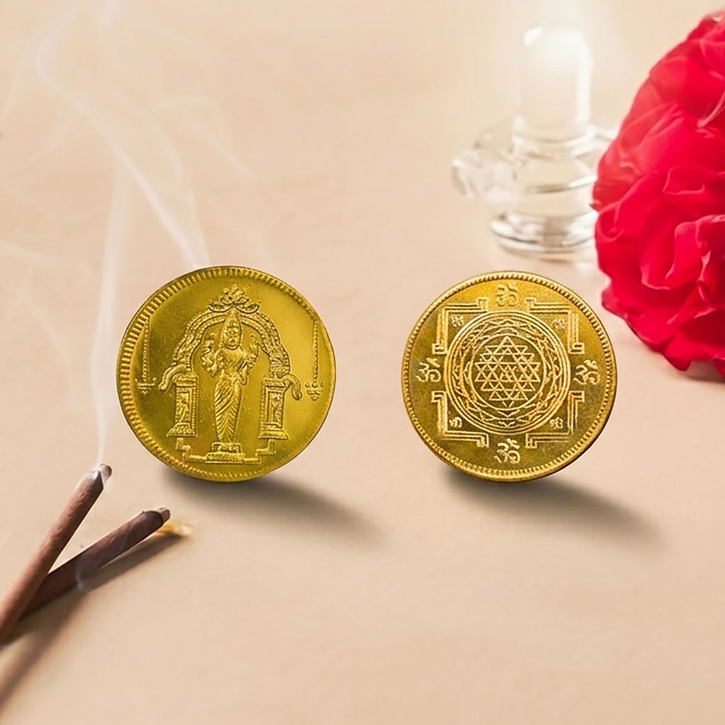 Holy Golden Deity Coin Sacred Elegance