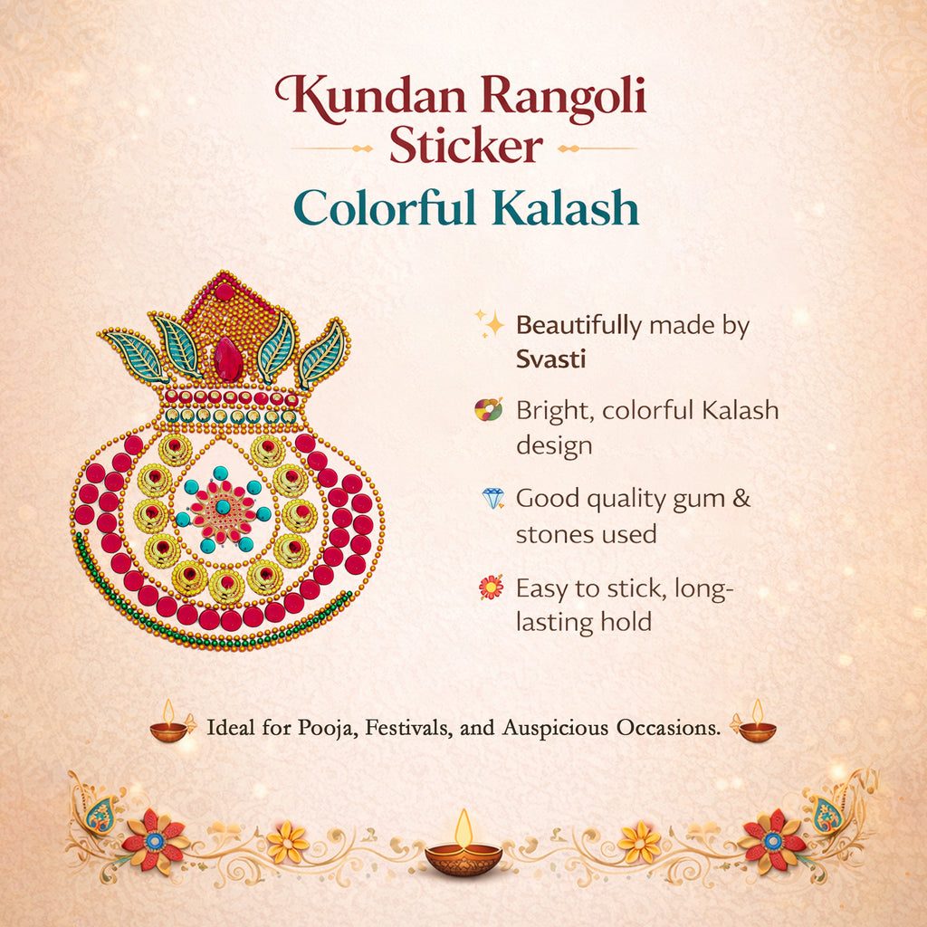 Handcrafted Kalash Rangoli Sticker