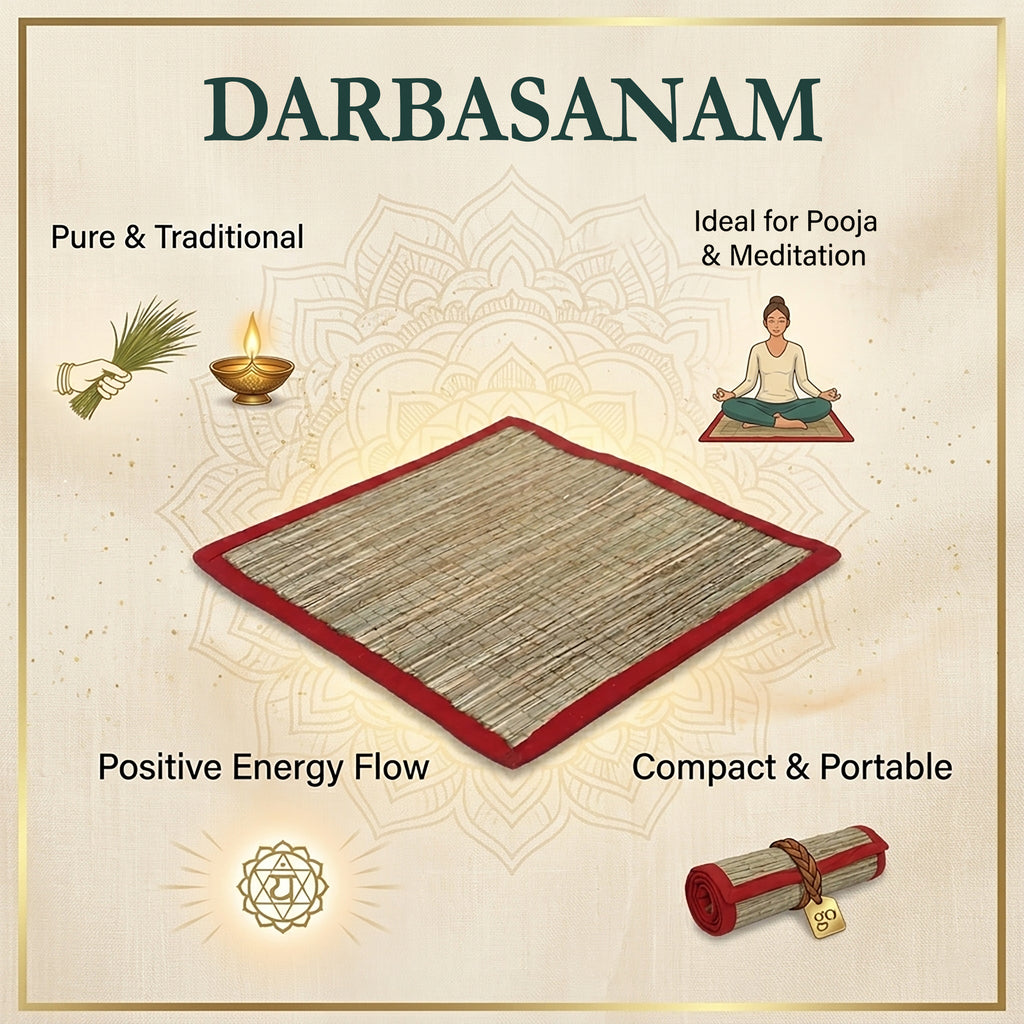 Darbasanam for Daily Meditation & Rituals (65 x 65 cm).