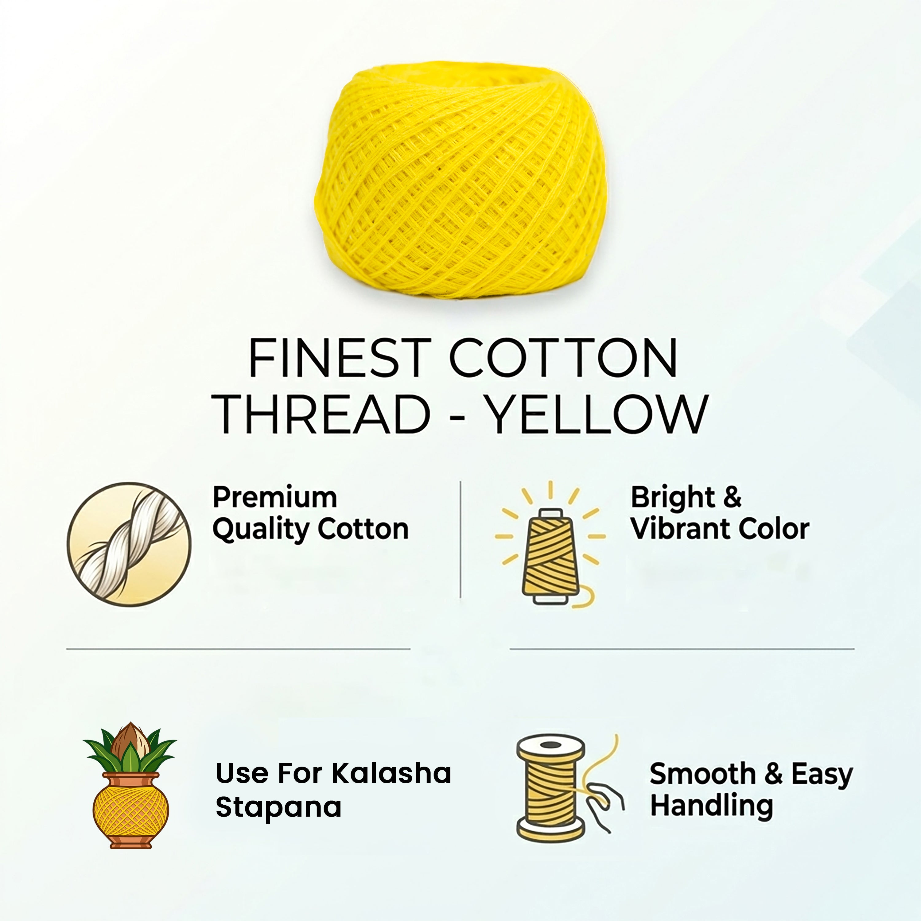 Sacred Cotton Yellow Thread Roll