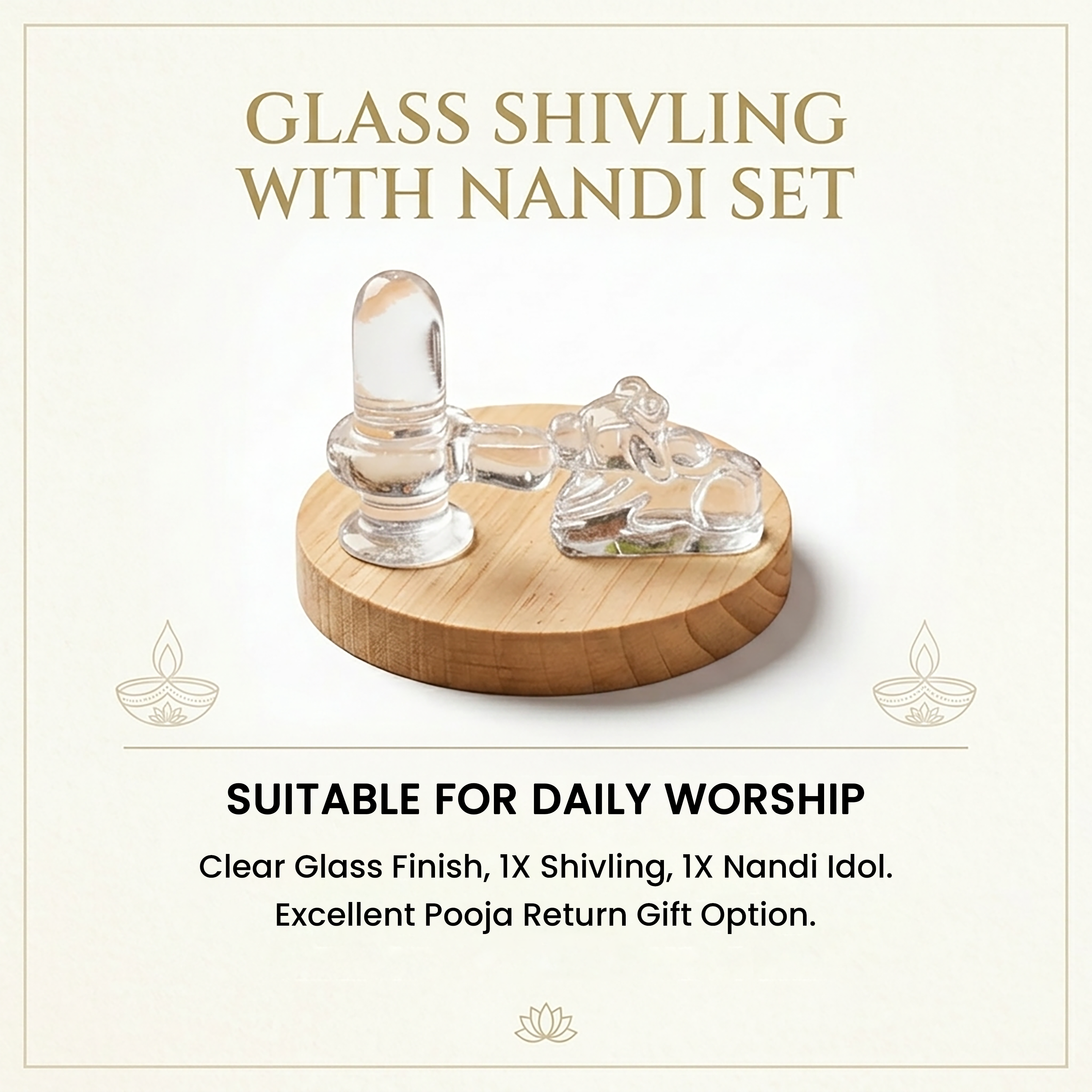 Spatika Linga and Nandi Set