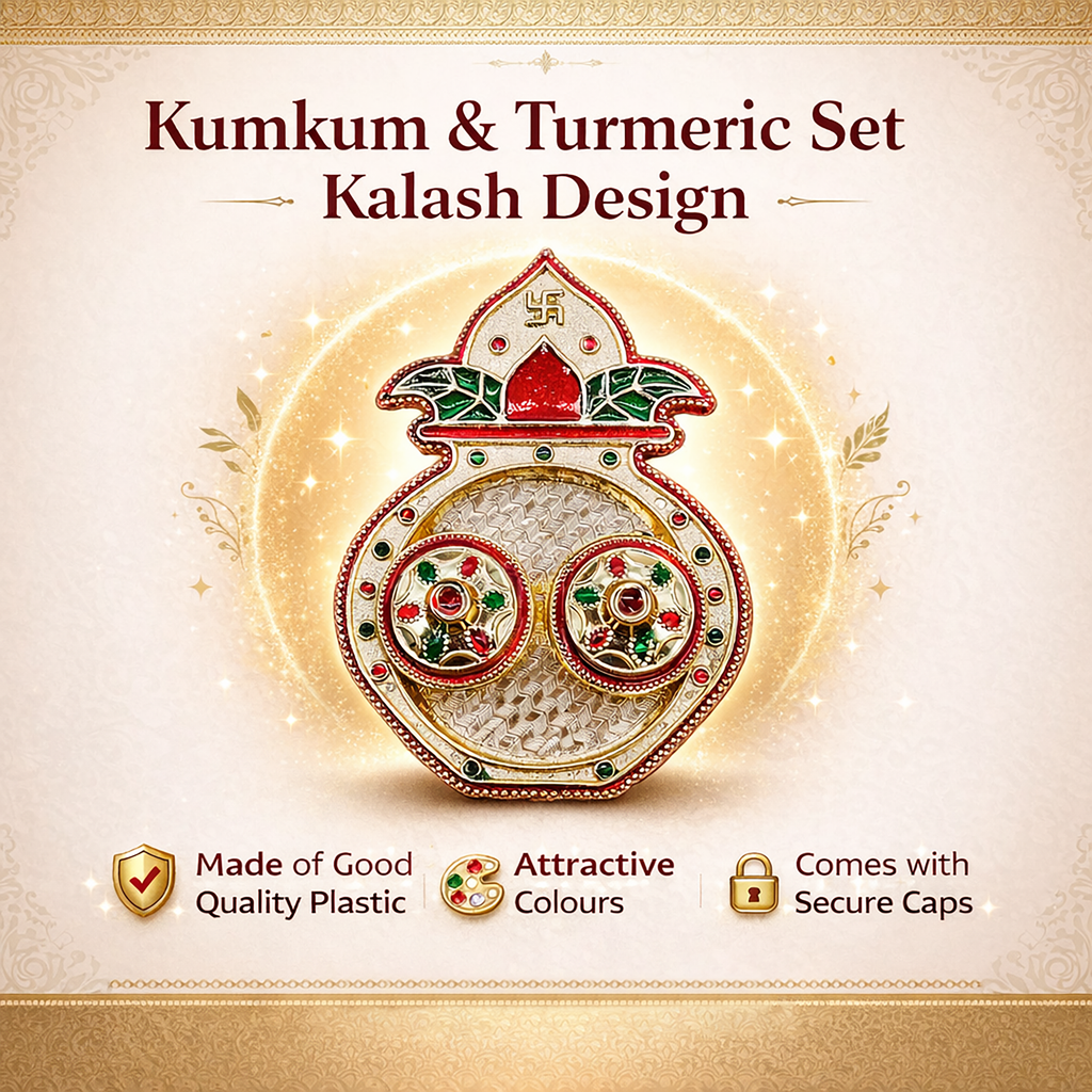 Gold-Plated Kalash Haldi Kumkum Set