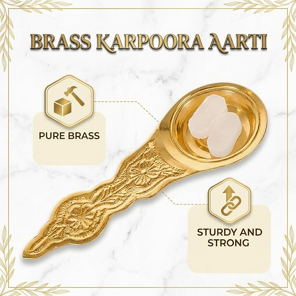 Traditional Brass Karpoora Aarti