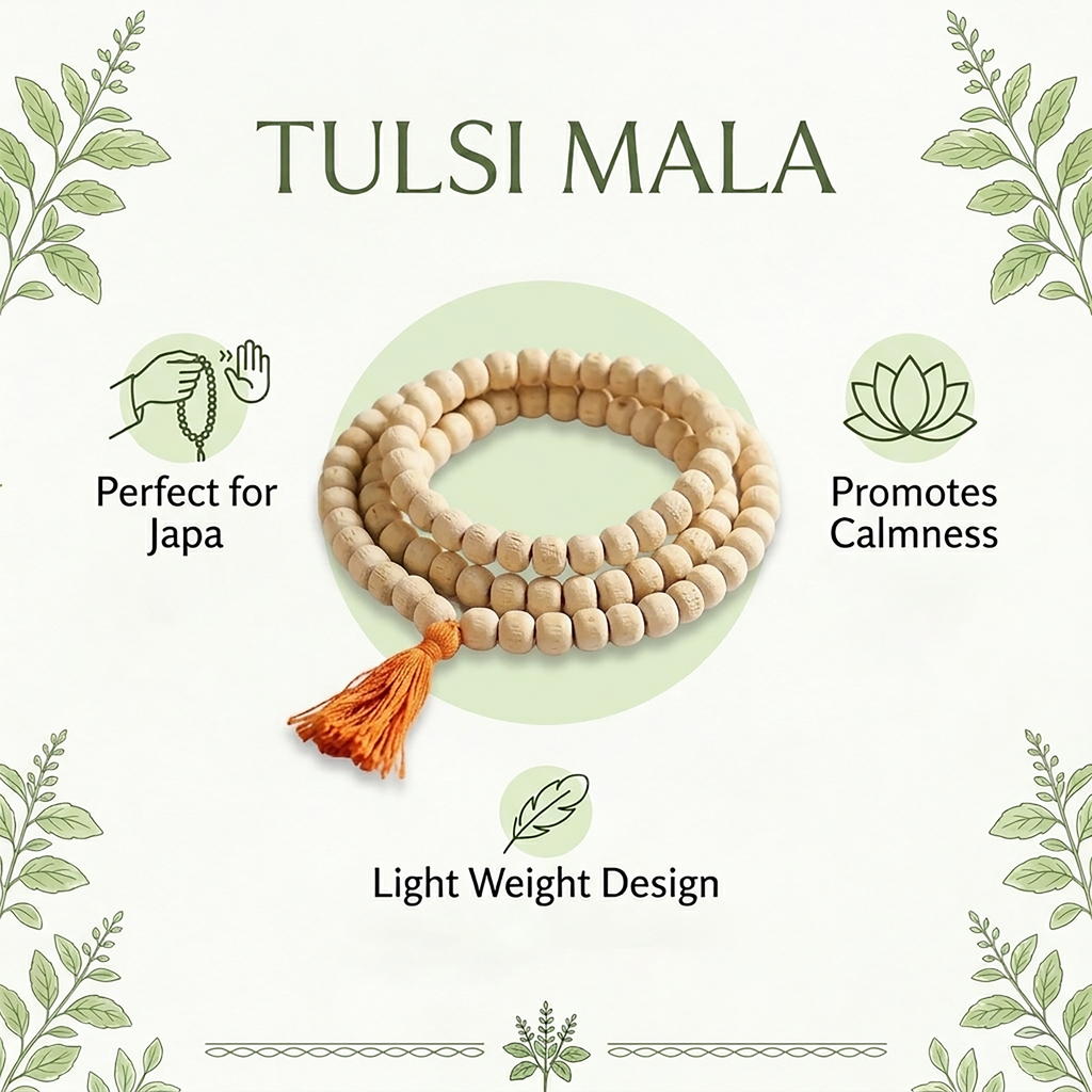 Holy Tulasi Mala -Basil Rosary (108 Beads)