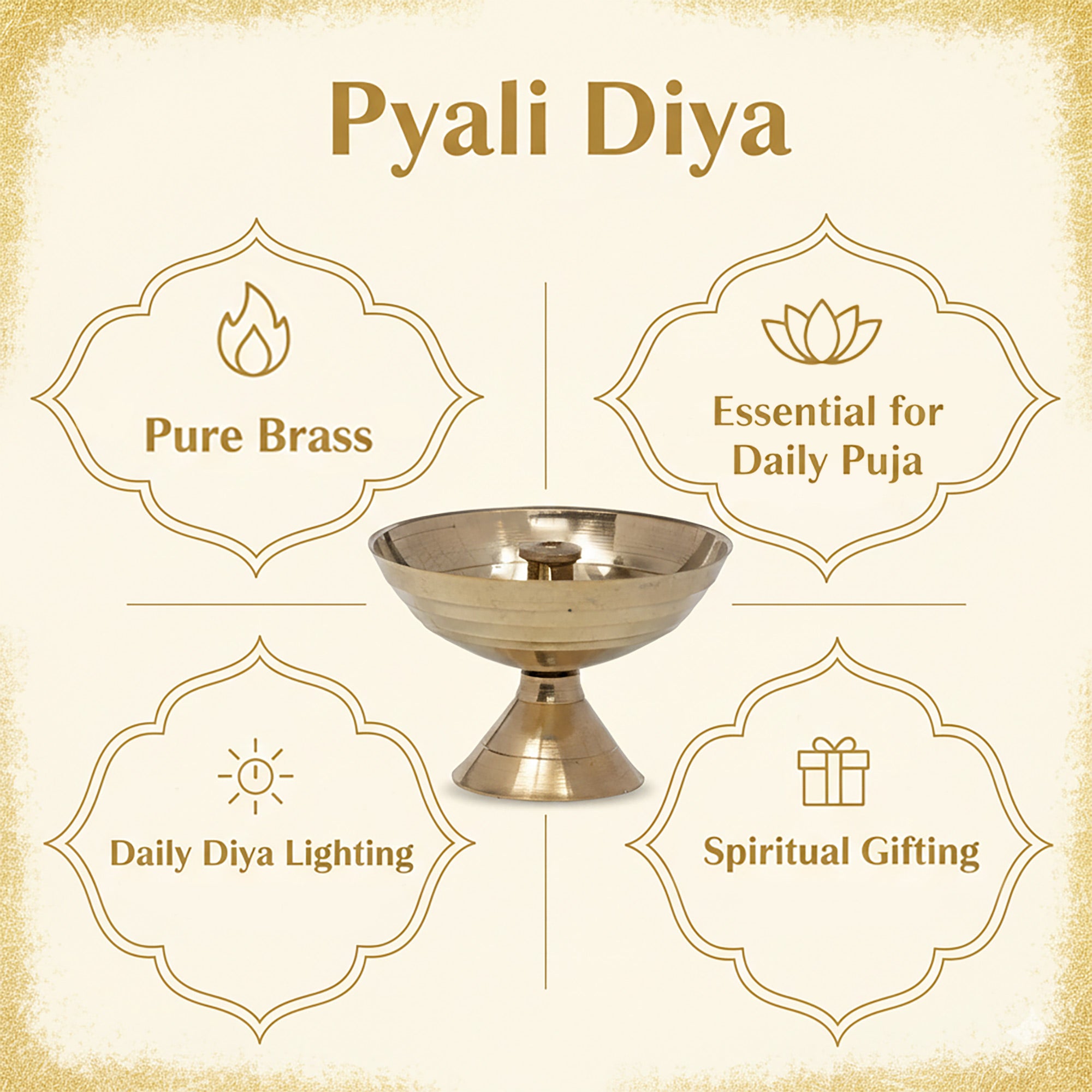 Traditional Piyali Brass Diya