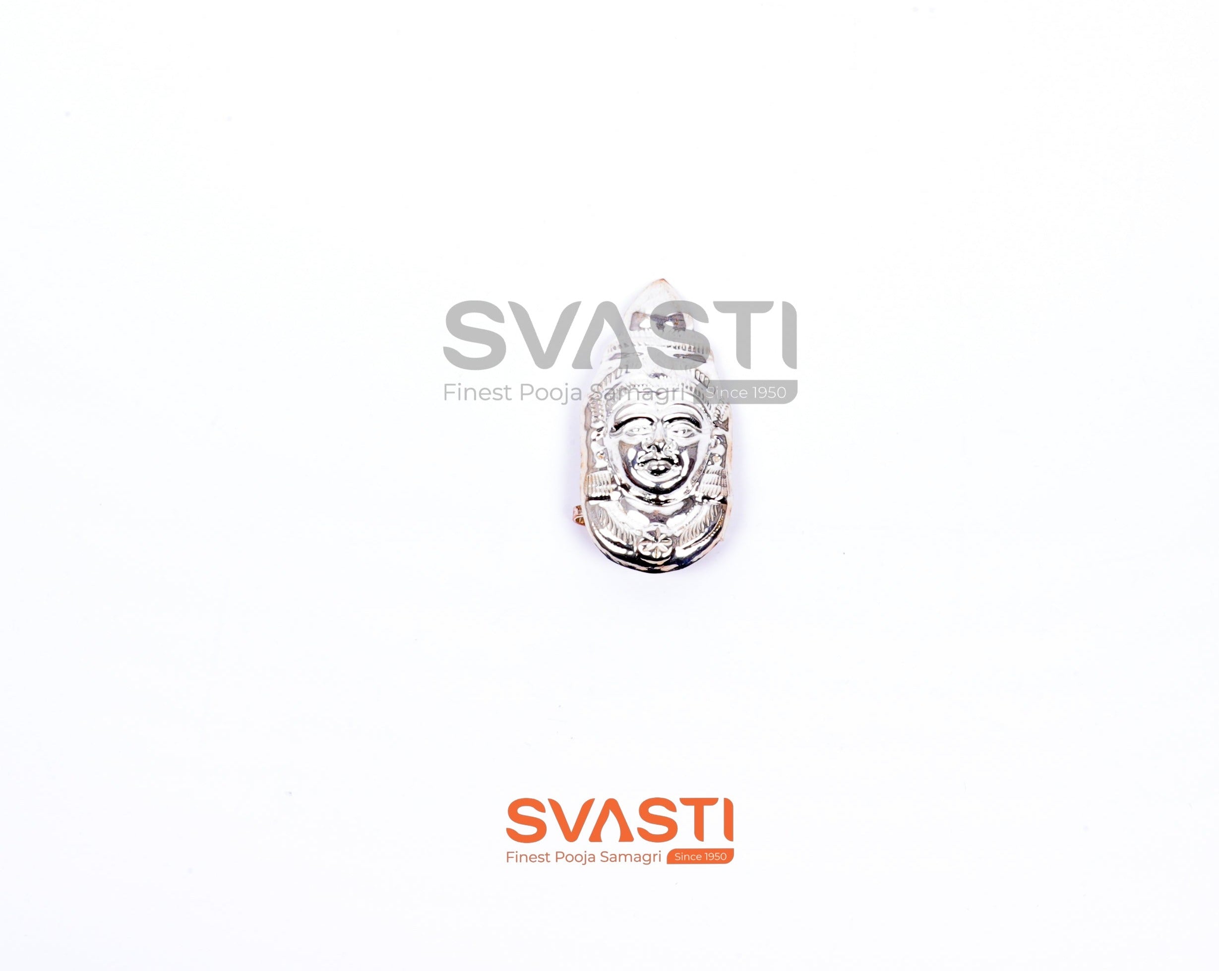 WHITE METAL LAKSHMI FACE SMALL