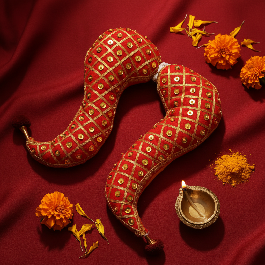 Traditional Red & Gold Tomala Pair