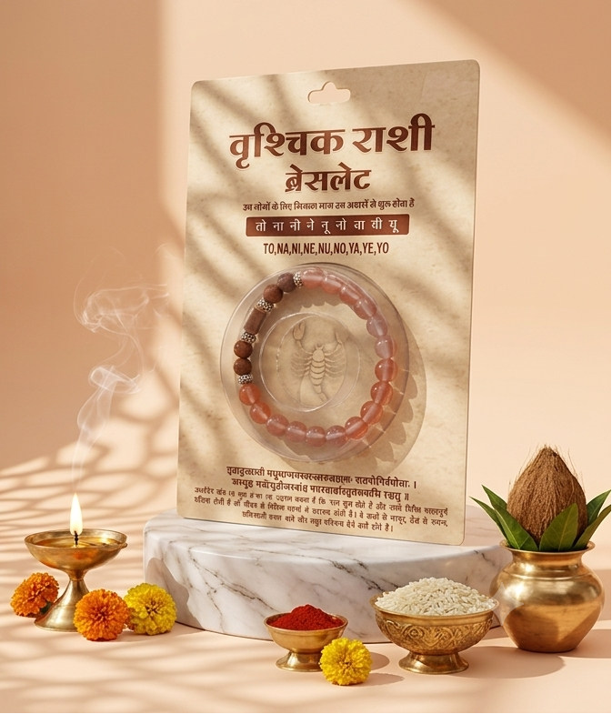Two images of a traditional Indian remedy packaging with decorative elements on a neutral background.