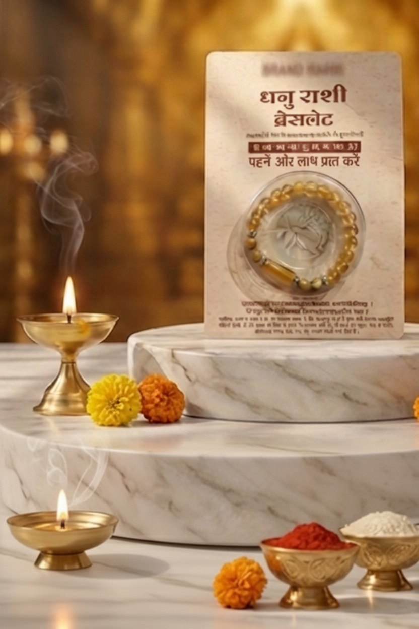 Two images of a ritual setup with incense, candles, and decorative items on a marble surface.