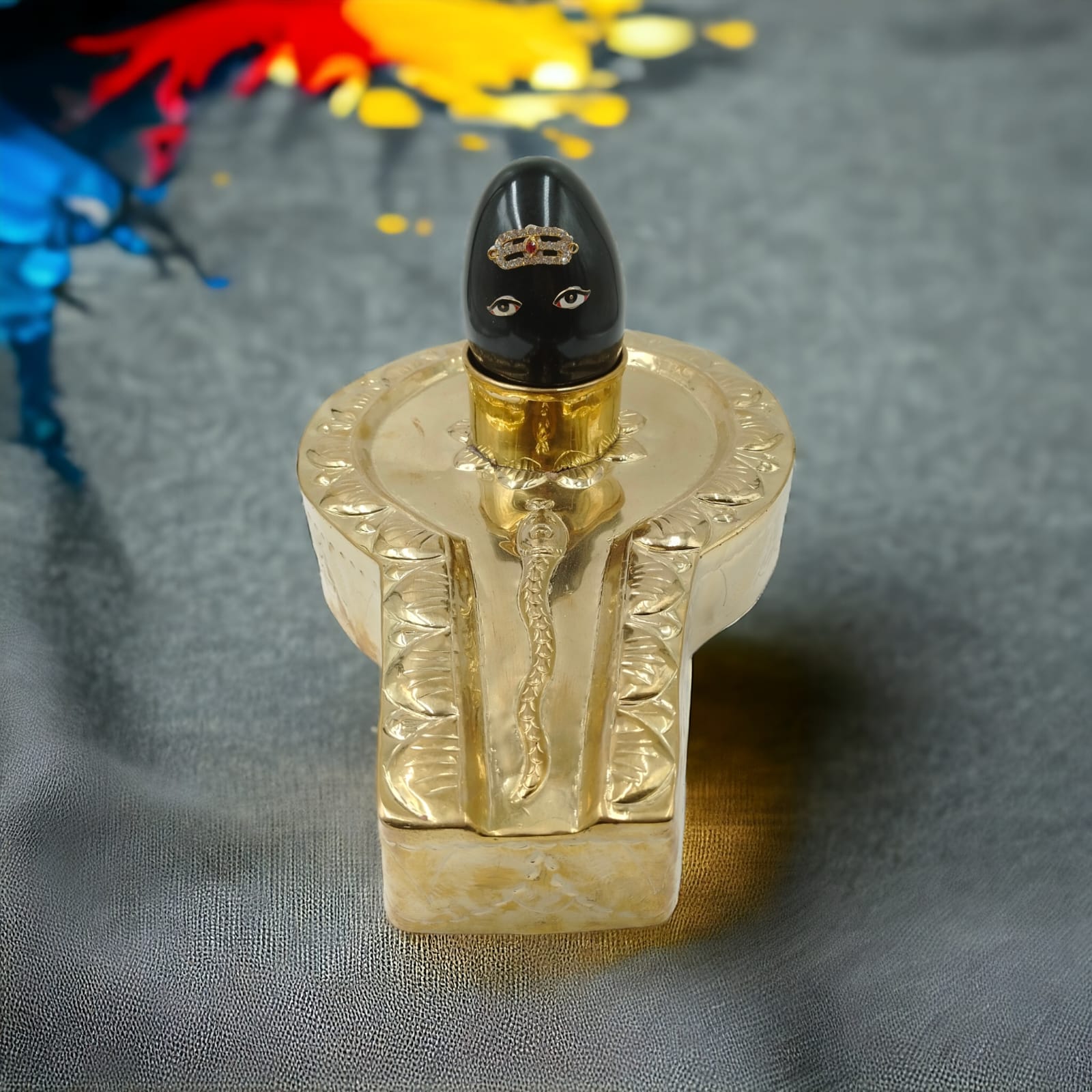 Brass Peetha With Decorated Shivling