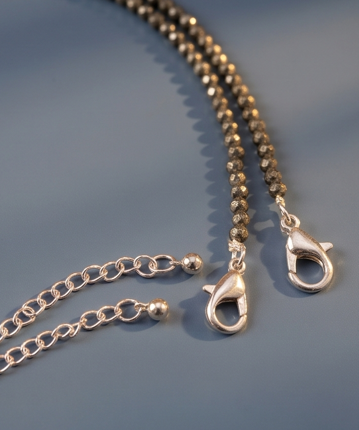 Natural Pyrite Anklet Pair